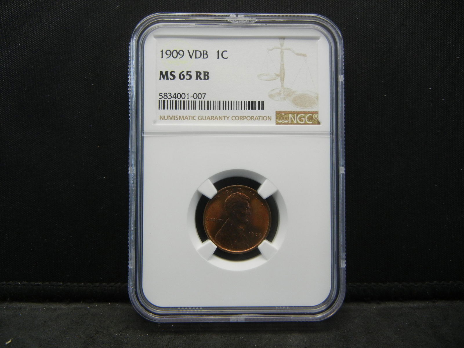 1909 BDB Lincoln Cent NGC MS65RB (1 of 4)