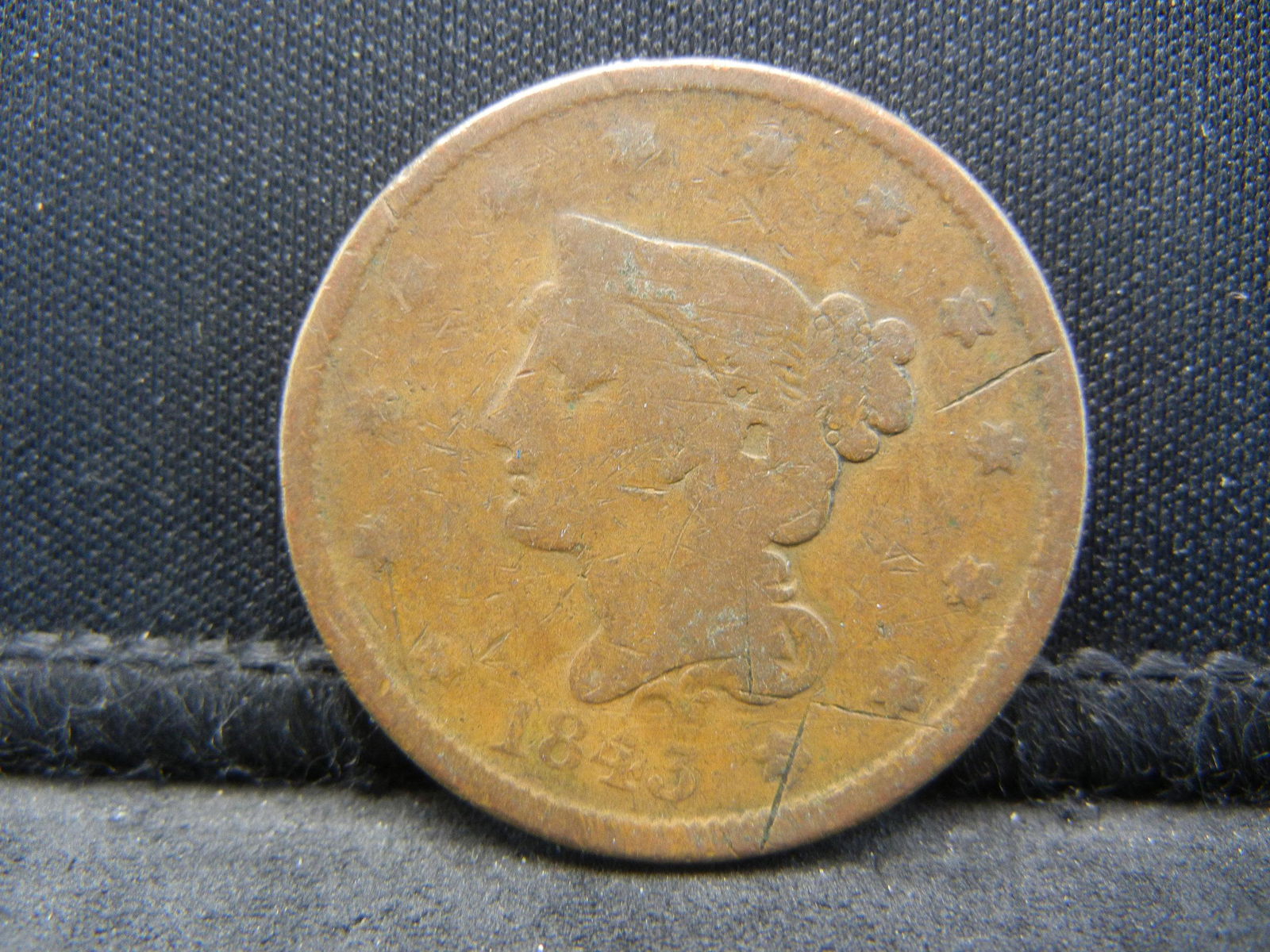 1843 Large Cent (1 of 2)
