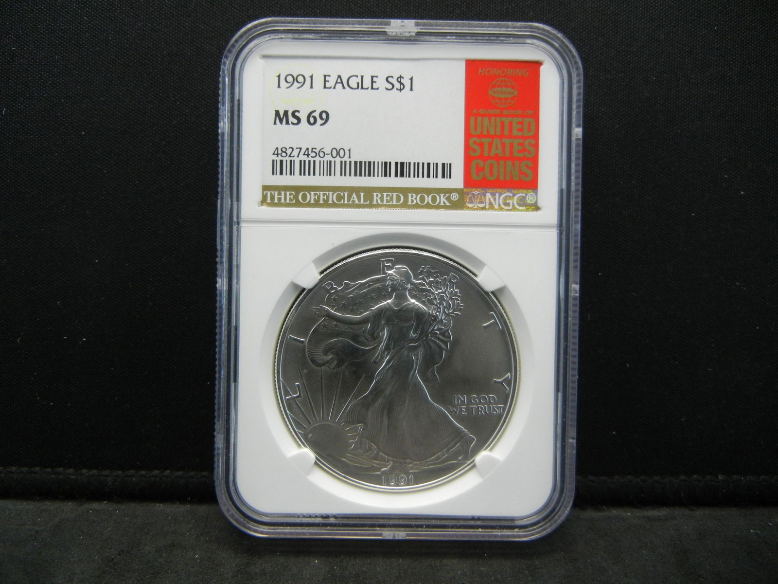 1991 Red Book Label Silver American Eagle NGC MS69 (1 of 4)