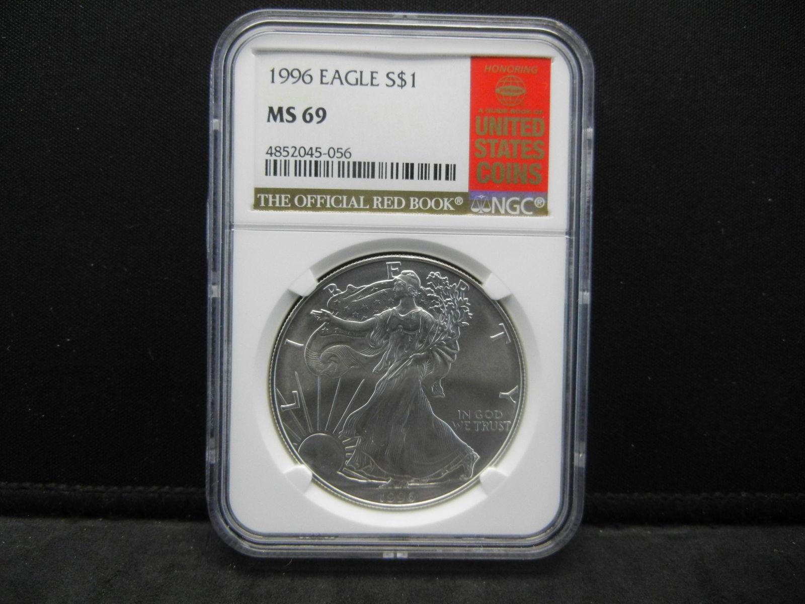 1996 Red Book Label Silver American Eagle NGC MS69 Key (1 of 4)