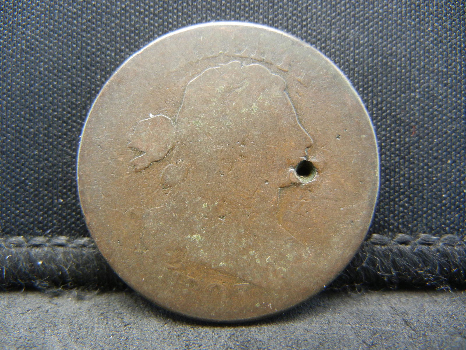 1803 Draped Bust Large Cent Hole (1 of 2)
