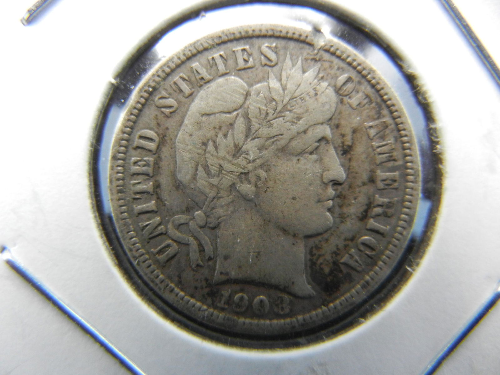 1908 D Barber Dime Strong Details (1 of 3)