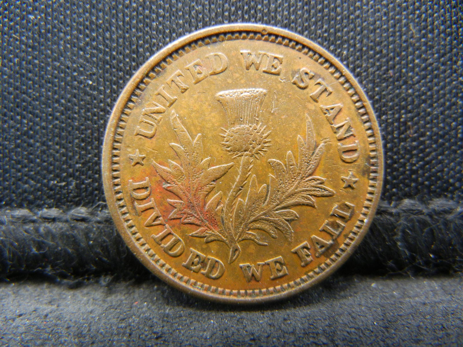 Civil War Token United We Stand Divided We Fall (1 of 2)