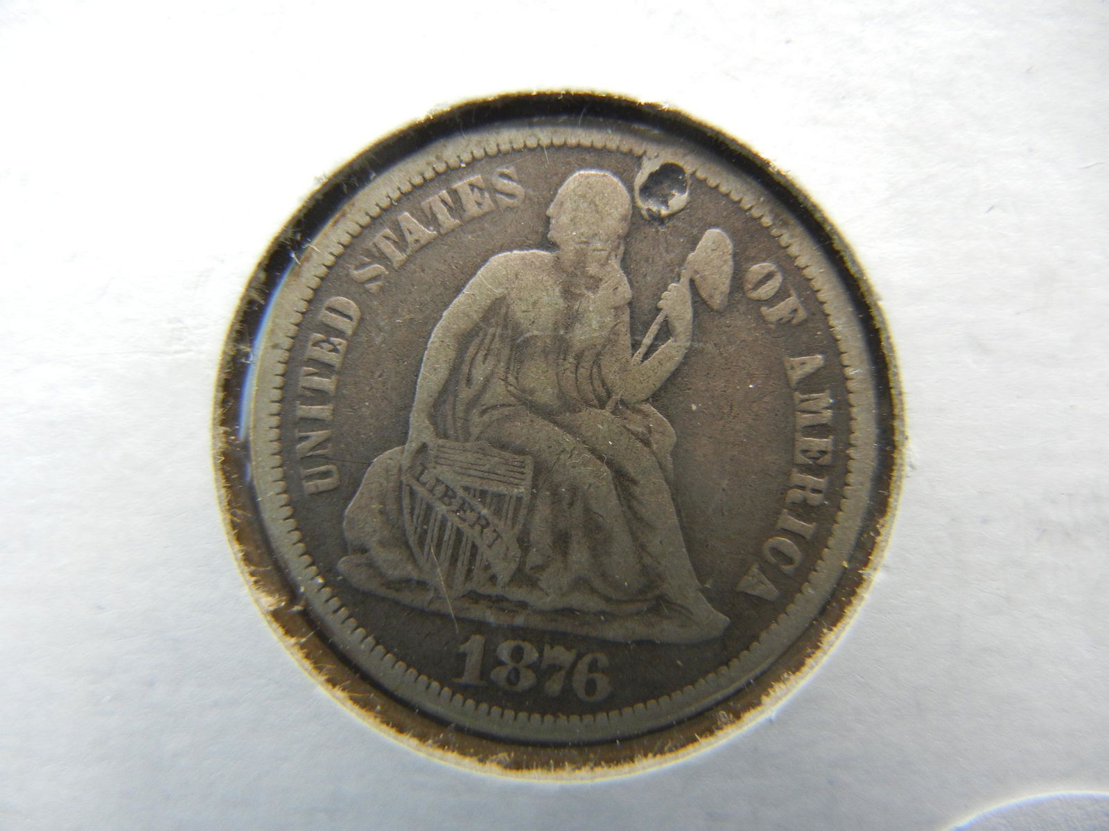 1876 Seated Liberty Dime Full Liberty 90% (1 of 3)