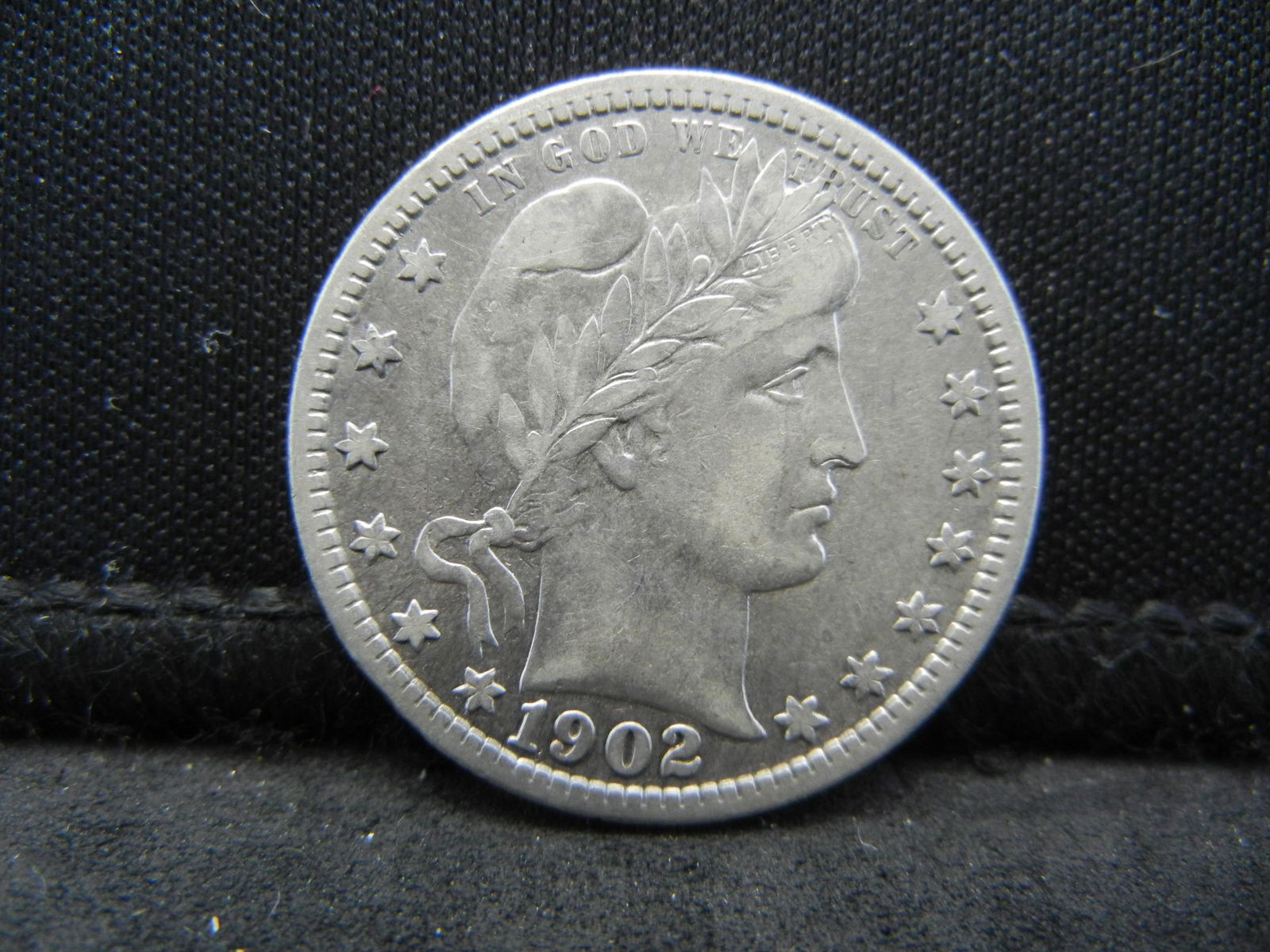 1902 High Grade Barber Quarter, Full Bold Liberty. (1 of 2)