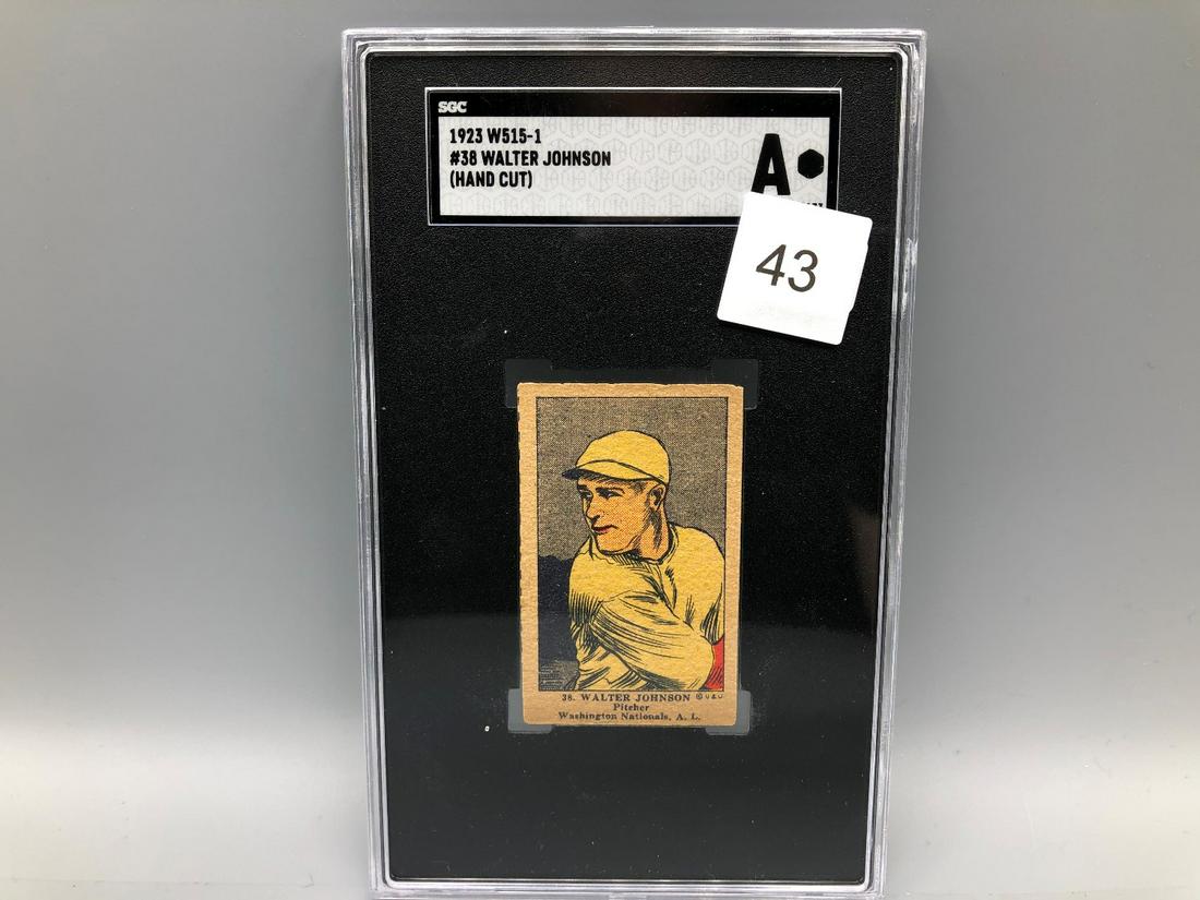1923 W515-1 Walter Johnson #38 SGC Authentic - Scarce (1 of 4)