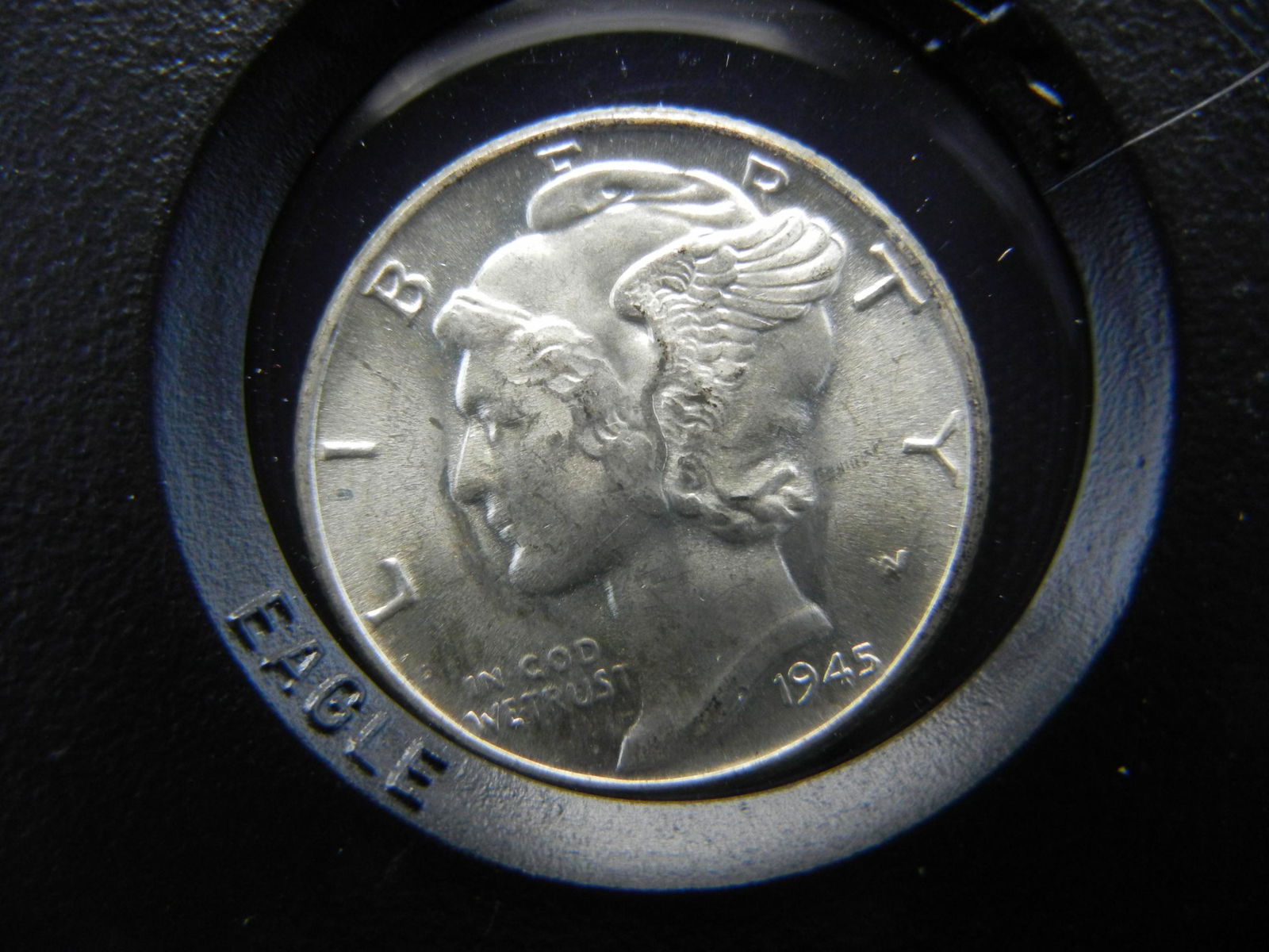 1945 Gem Brilliant Uncirculated Mercury Dime. (1 of 4)
