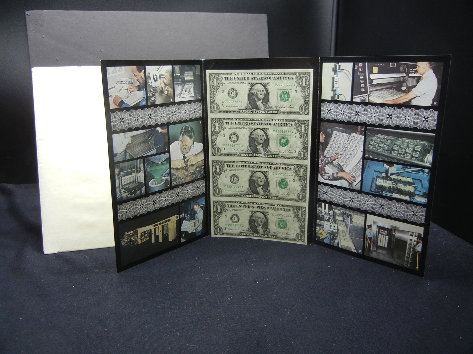 (4) Uncut 1981 A One Dollar Notes With Interesting (1 of 5)