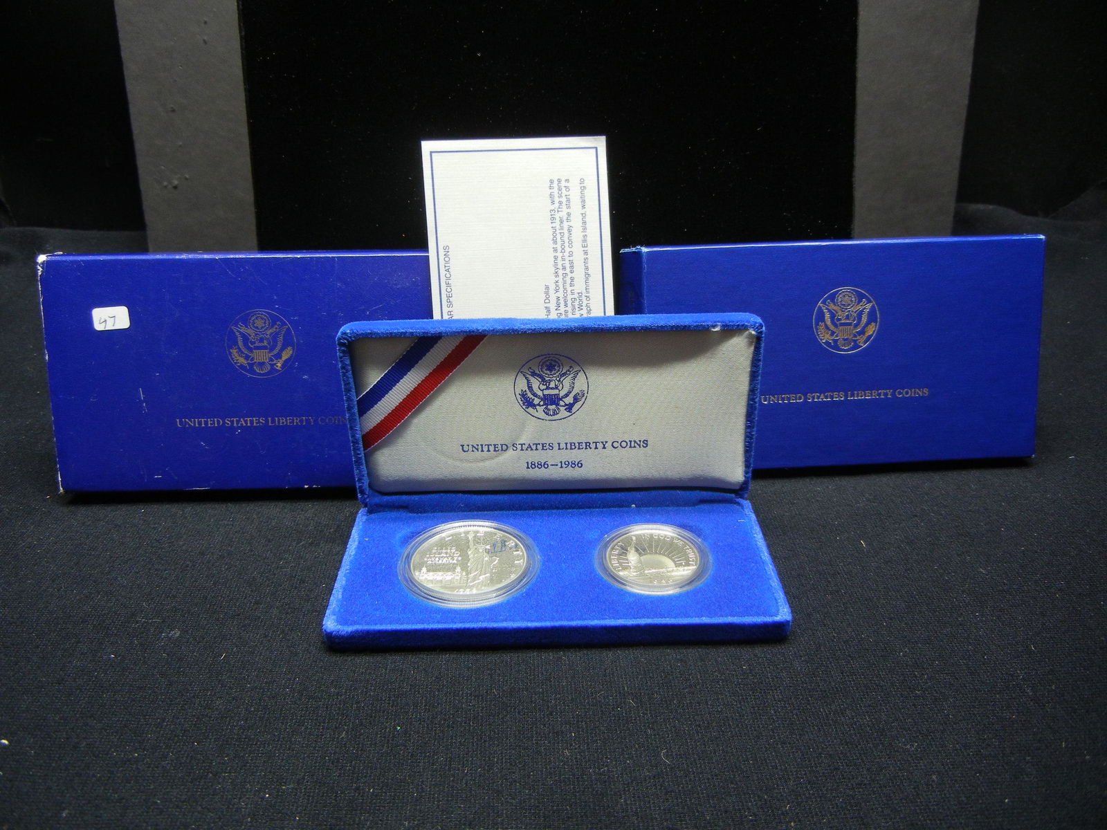 1986-S State of Liberty 2 piece set—Silver dollar and (1 of 4)