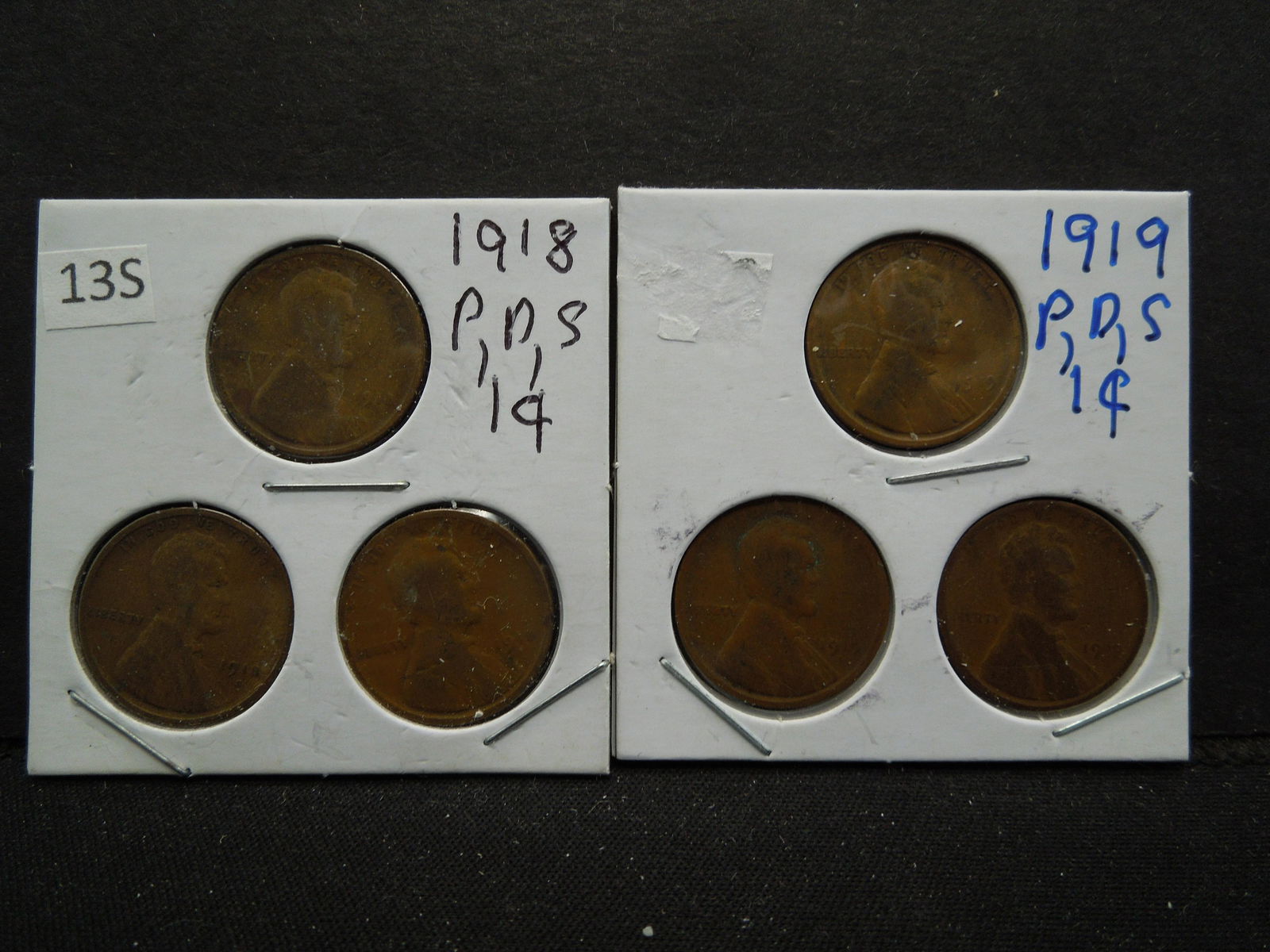 1918 PDS, 1919 PDS Wheat Cents (1 of 5)