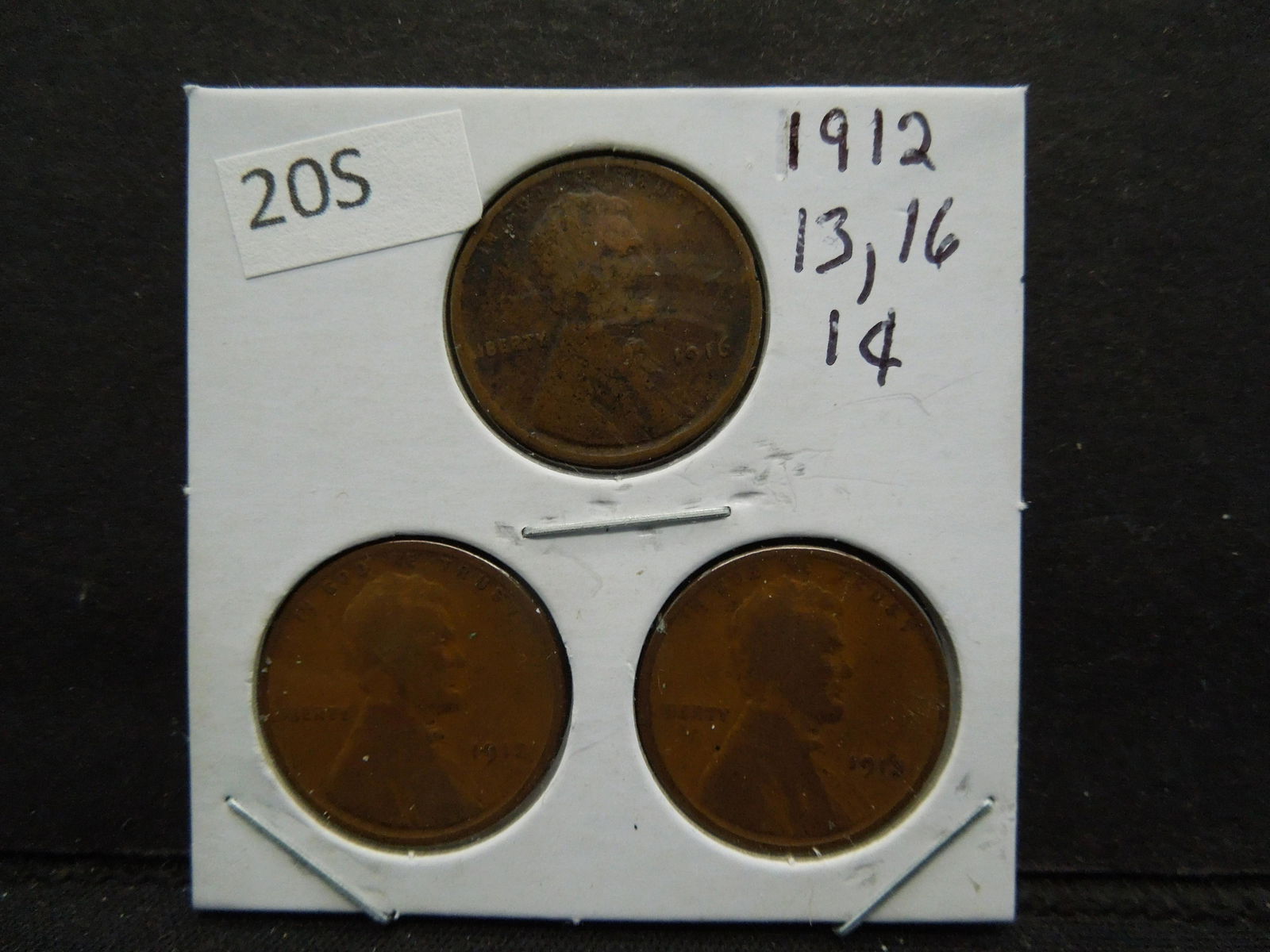 1912, 13, 16 Wheat Cents (1 of 2)