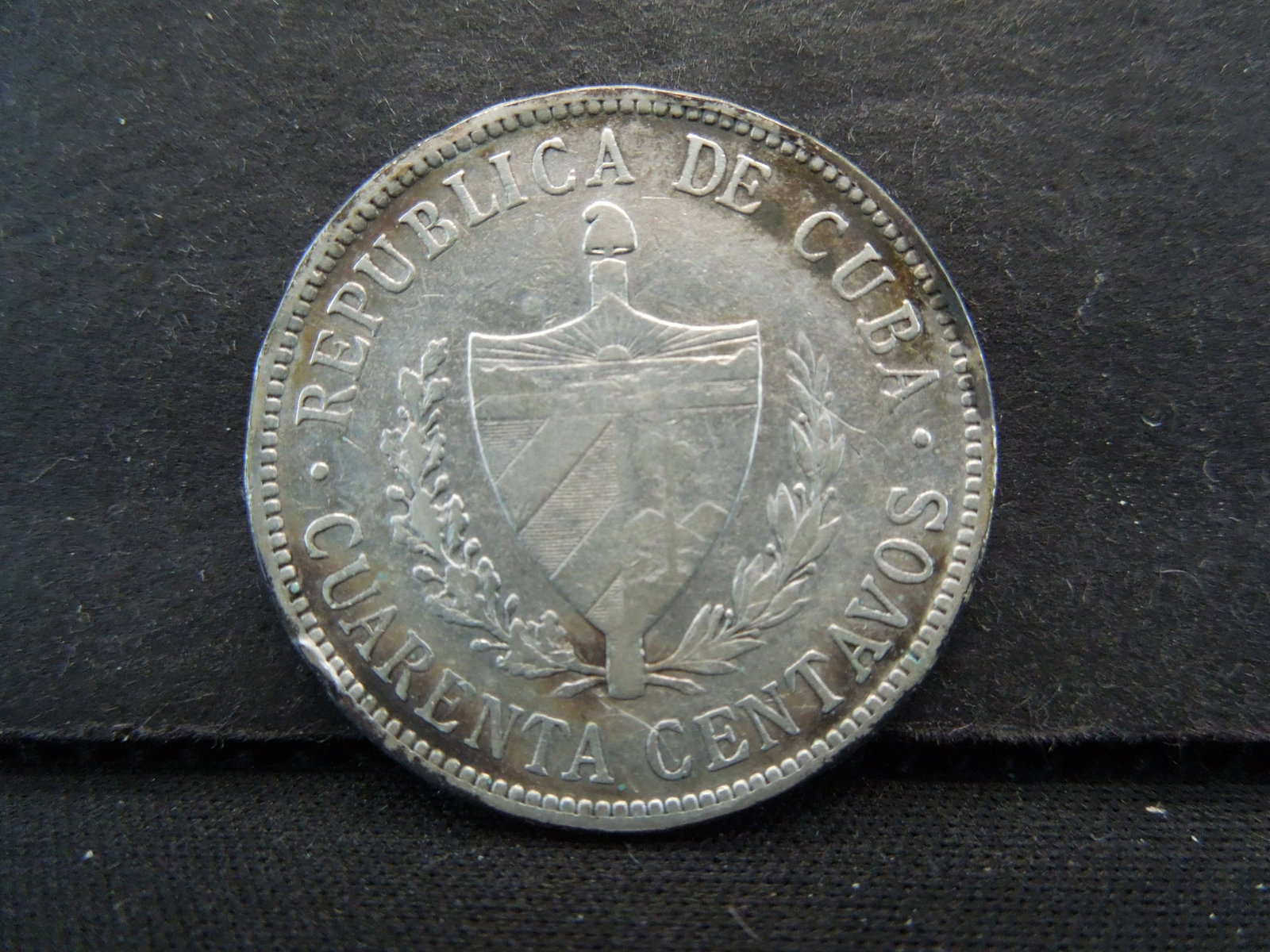 1915 Cuba 40 Centavos Scarce: 1915 Cuba 40 Centavos Scarce