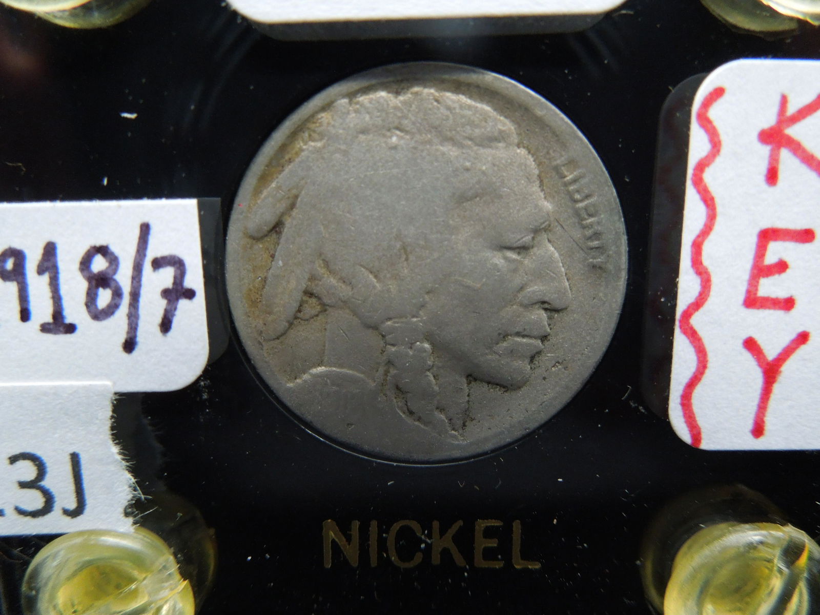 KEY 1918 over 7 Buffalo nickel GUARANTEED THE VARIETY! (1 of 4)
