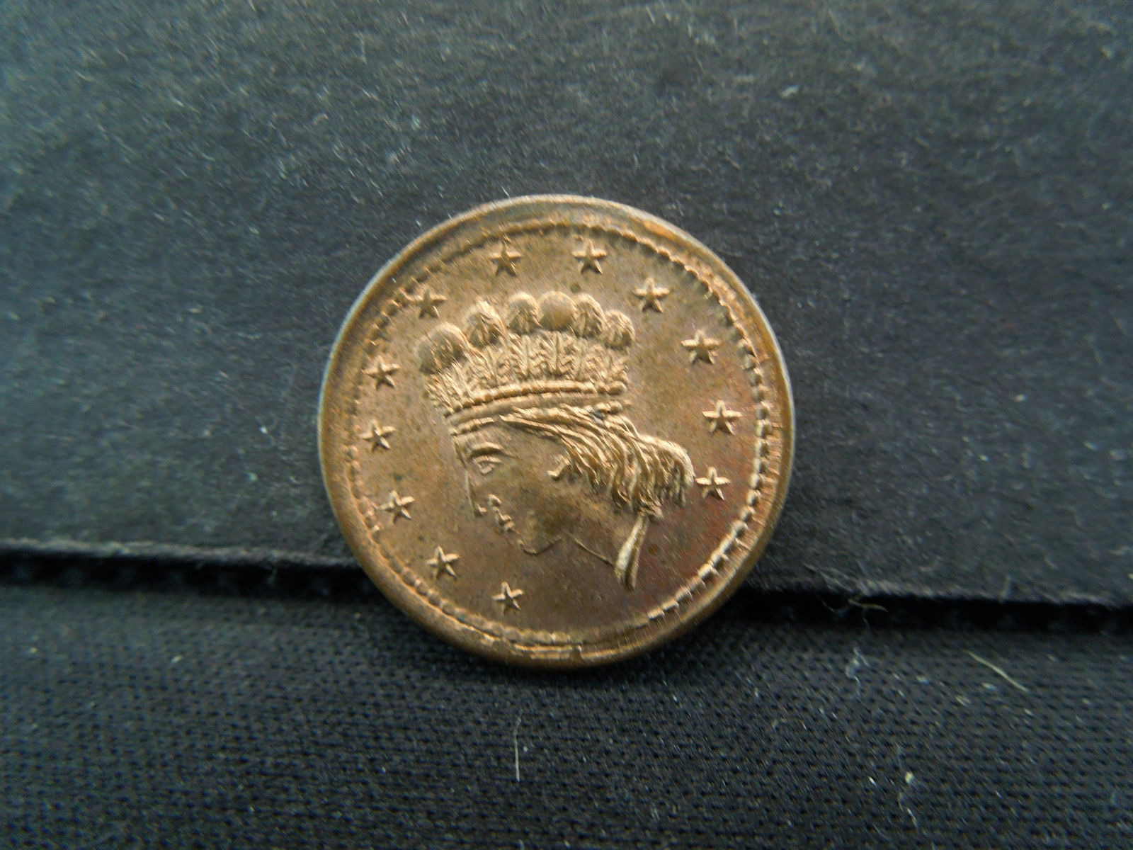 Civil War Token High Grade Lots of Luster and Red Left (1 of 2)