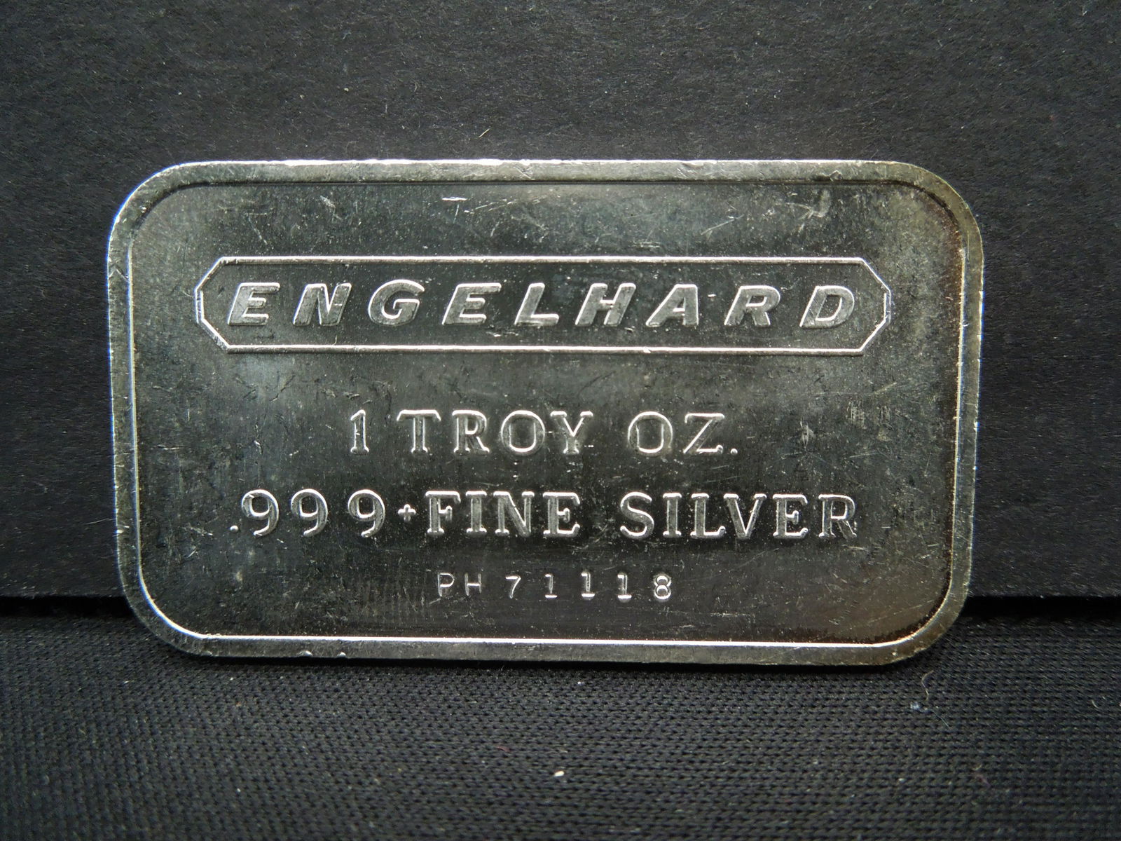 Engelhard silver ingot  1 oz .999 fine silver (1 of 2)