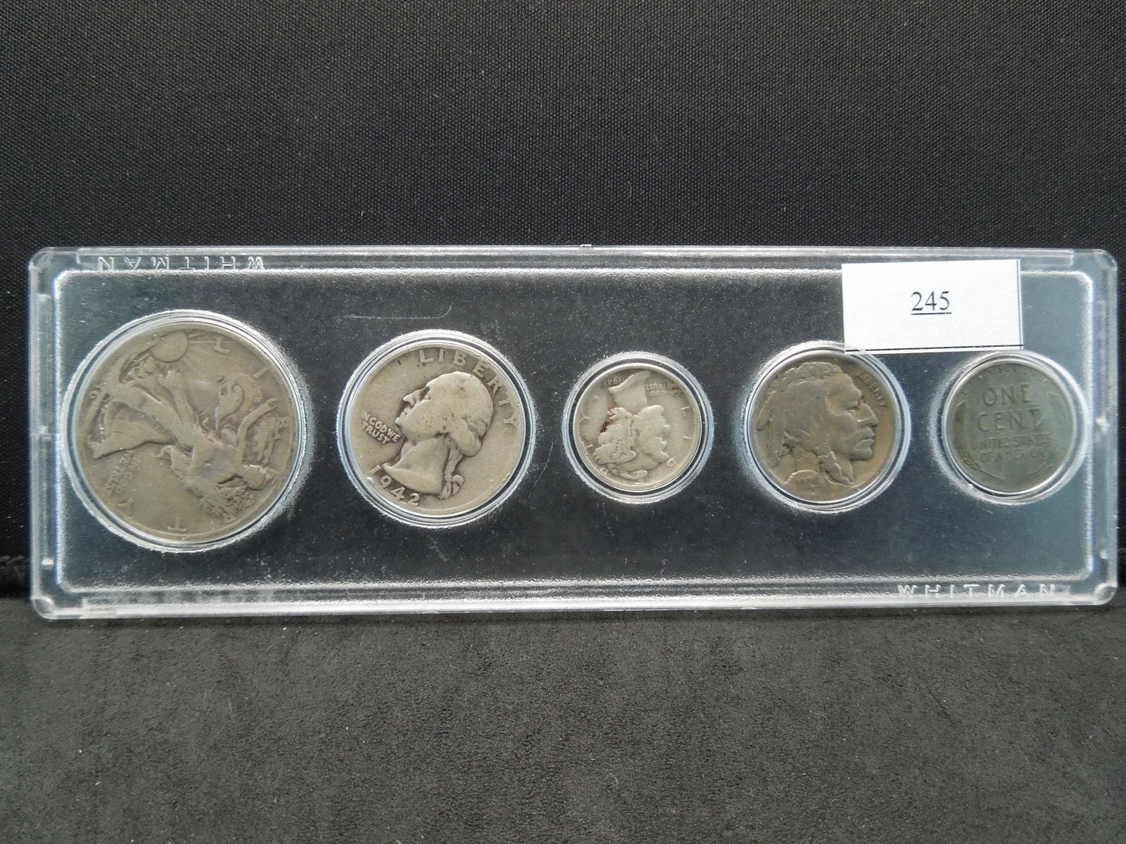 Walker, Silver Quarter, Merc Dime, Buff Nickel, Steel: Walker, Silver Quarter, Merc Dime, Buff Nickel, Steel Cent