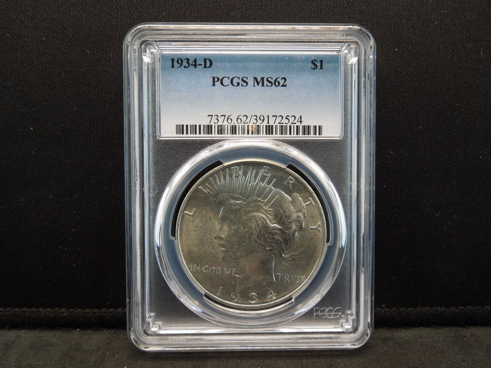 1934 D Peace Dollar PCGS MS62 (1 of 4)