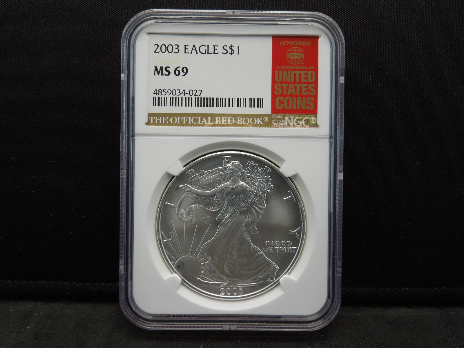 2003 Silver Eagle Red Book Label NGC MS69 (1 of 4)