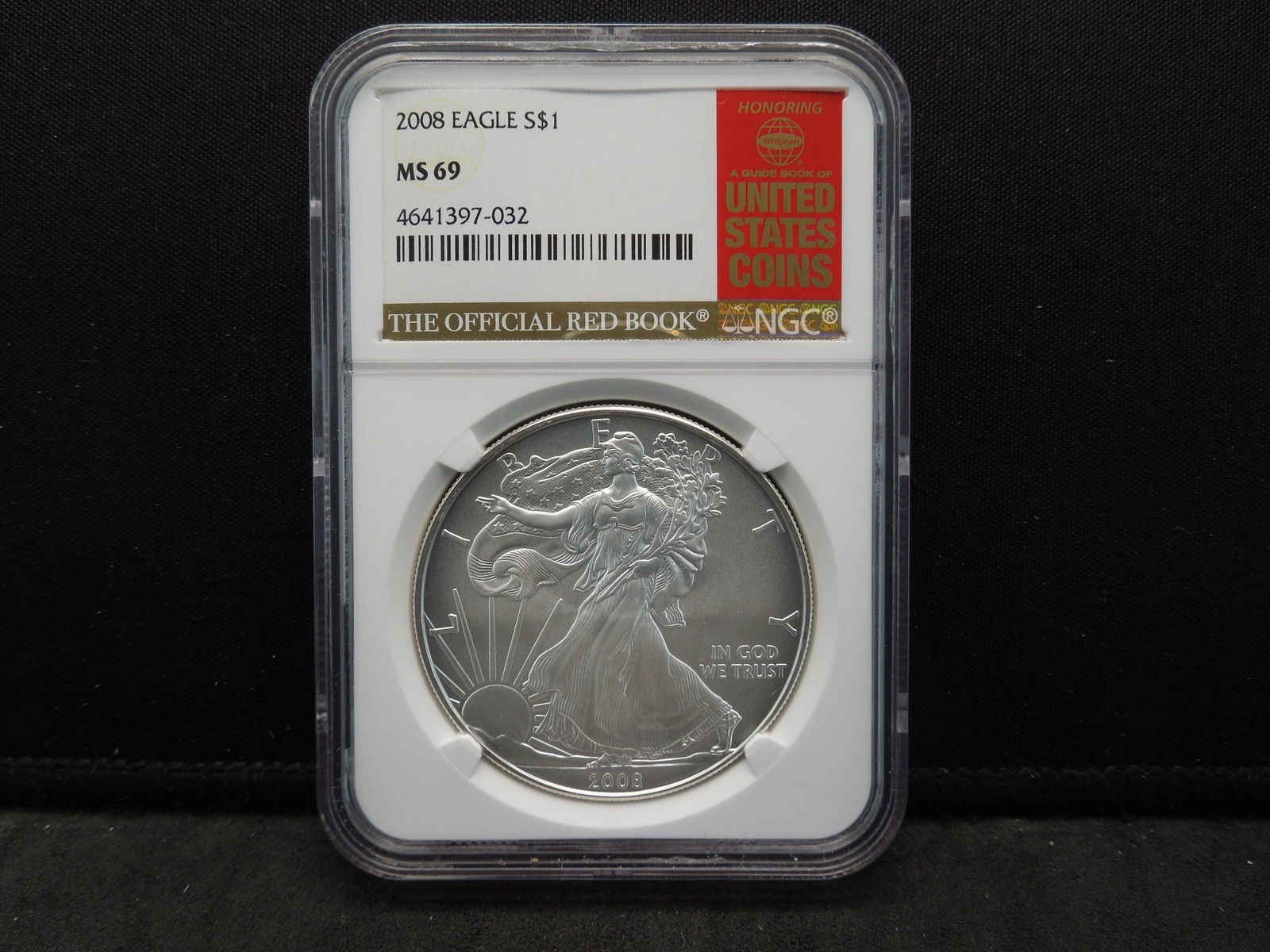 2008 American Silver Eagle Red Book Label NGC MS69 (1 of 4)