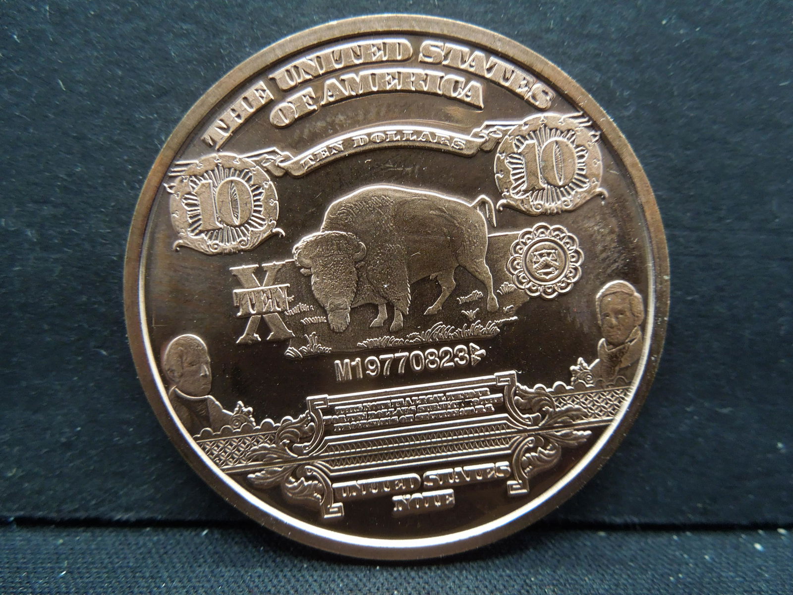 Copper Round .999 Ten Dollar design (1 of 2)