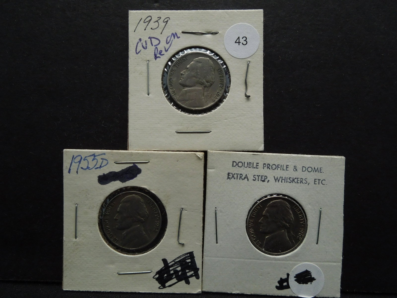 1939, 1955 D, 1962 Jefferson Nickels: 1939, 1955 D, 1962 Jefferson Nickels