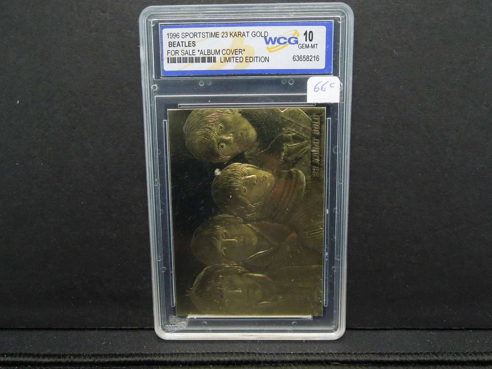 (BEATLES "ALBUM COVER"), 23K GOLD, GRADED BY WCG AS: (BEATLES "ALBUM COVER"), 23K GOLD, GRADED BY WCG AS 10/GEM MINT, SEALED/SLABBED!