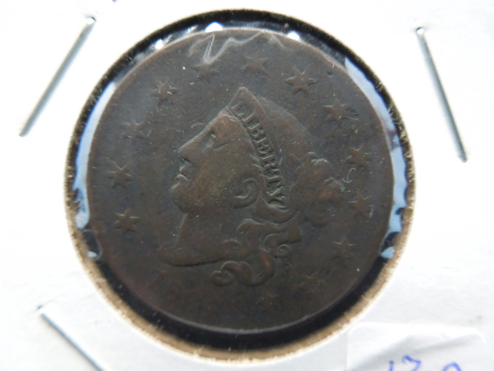 1834 US Large Cent.  Fine.  Very Tough date. (1 of 3)