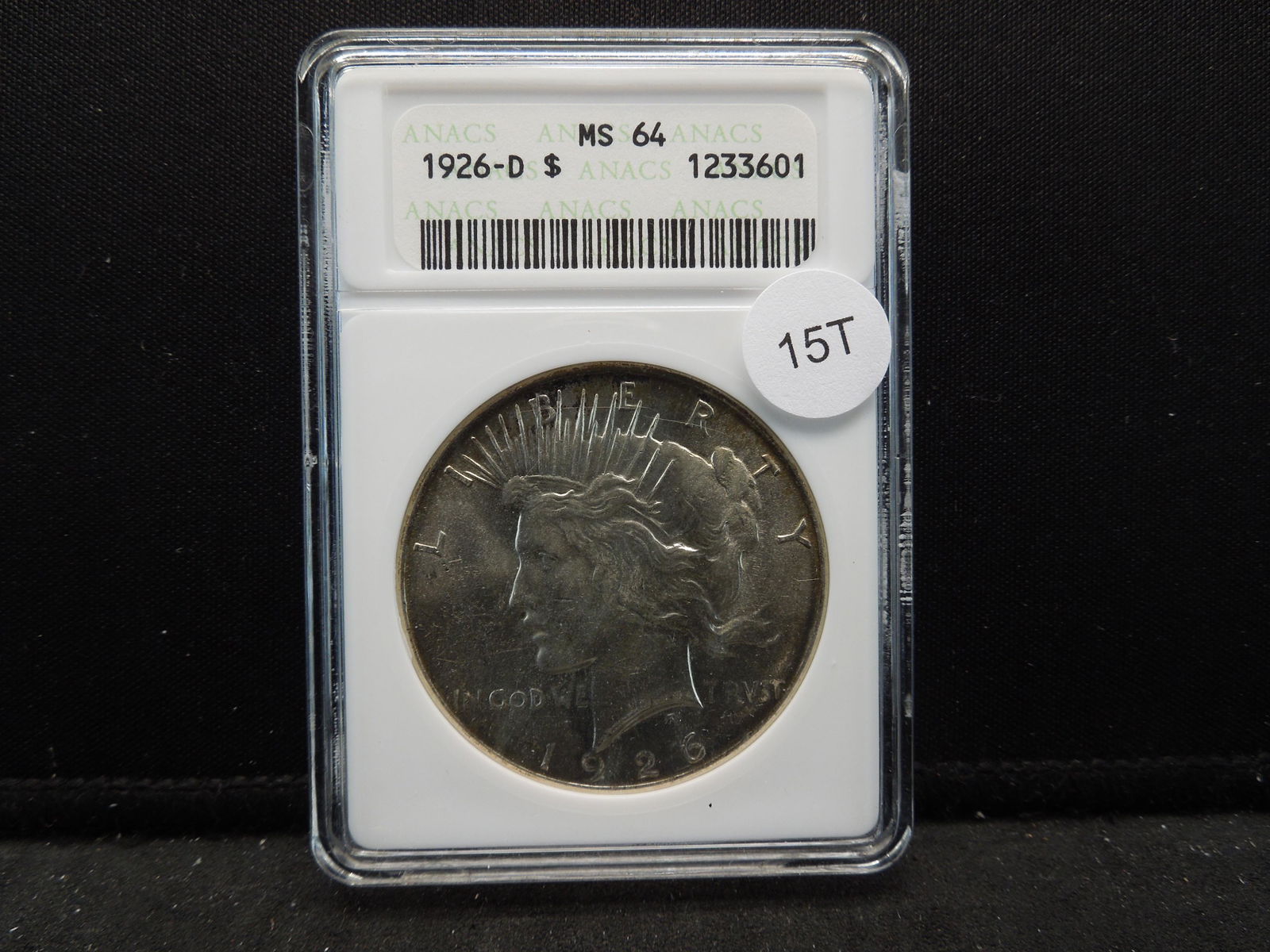 1926 D Peace Dollar ANACS Ms64 (1 of 4)