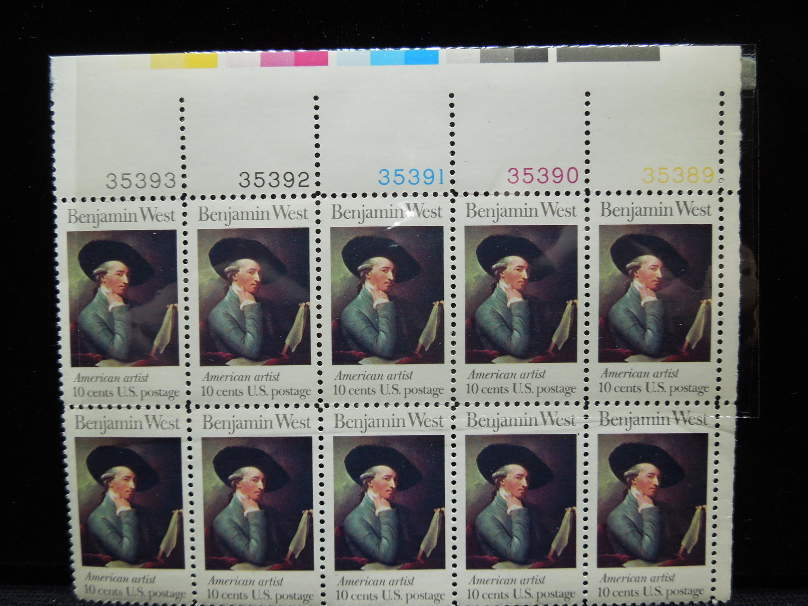 1974/1975 Benjamin West Ten Stamp Set: 1974/1975 Benjamin West Ten Stamp Set