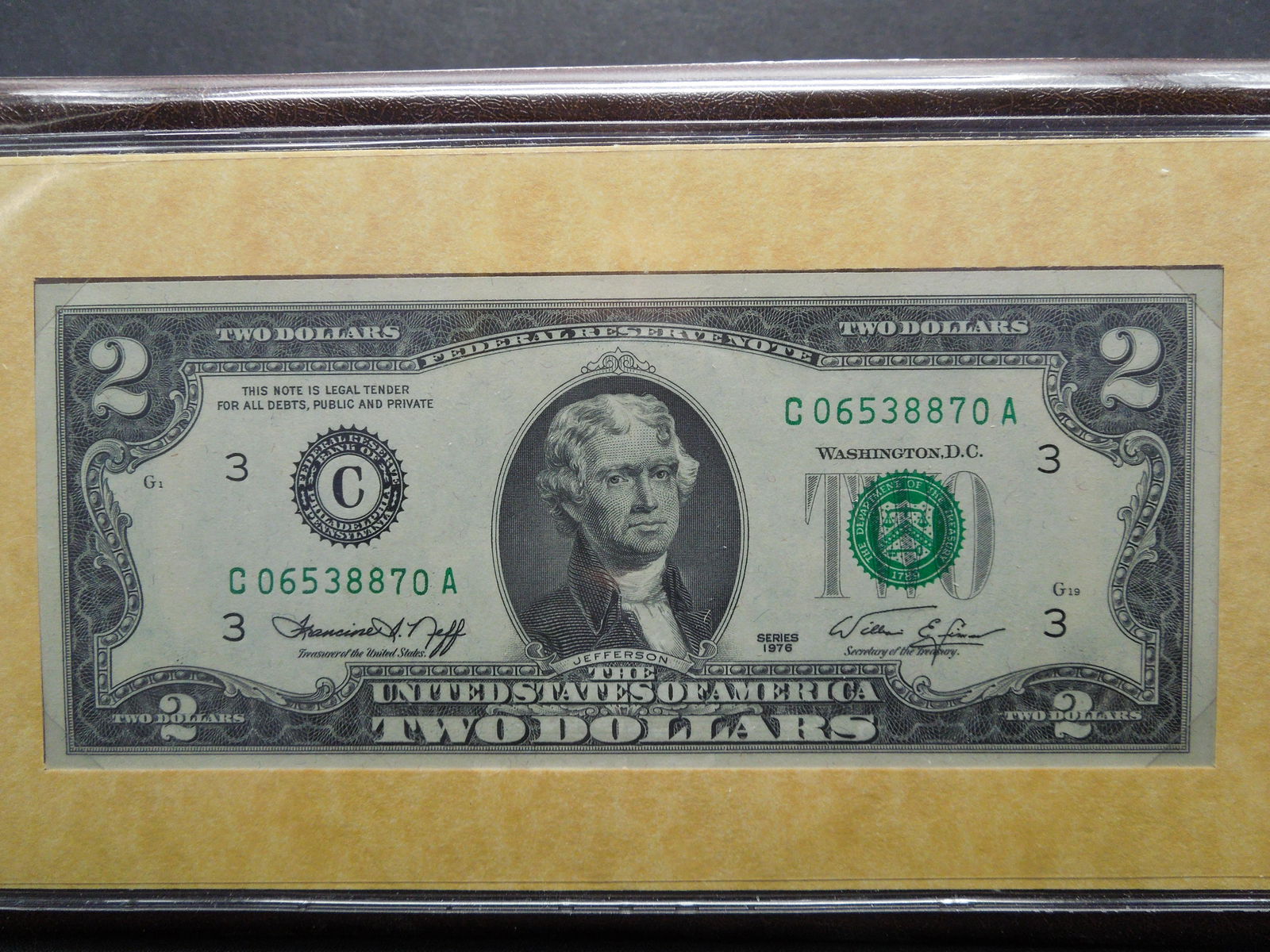 Bicentennial Commemorative $2 Note (First Day Issue) (1 of 6)