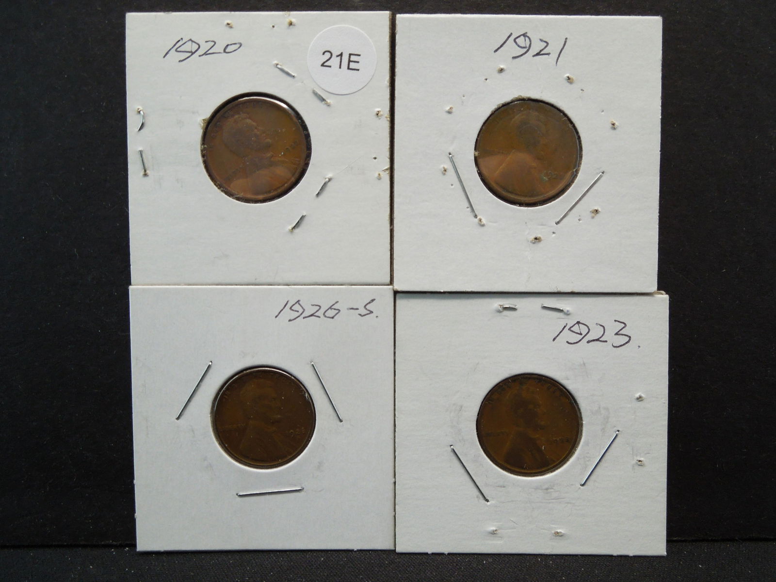 1920 PS, 1921, 1923 Wheat Cents (1 of 5)