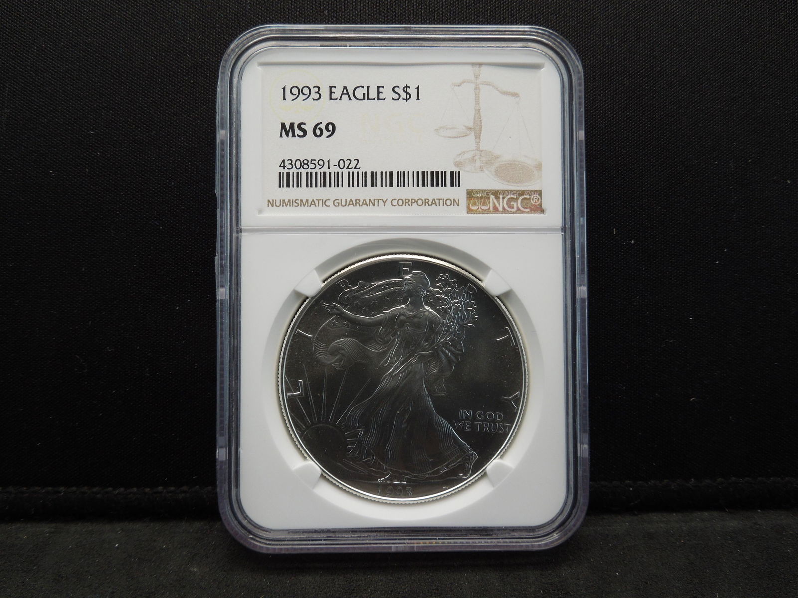 1993 American Silver Eagle NGC MS69 (1 of 4)
