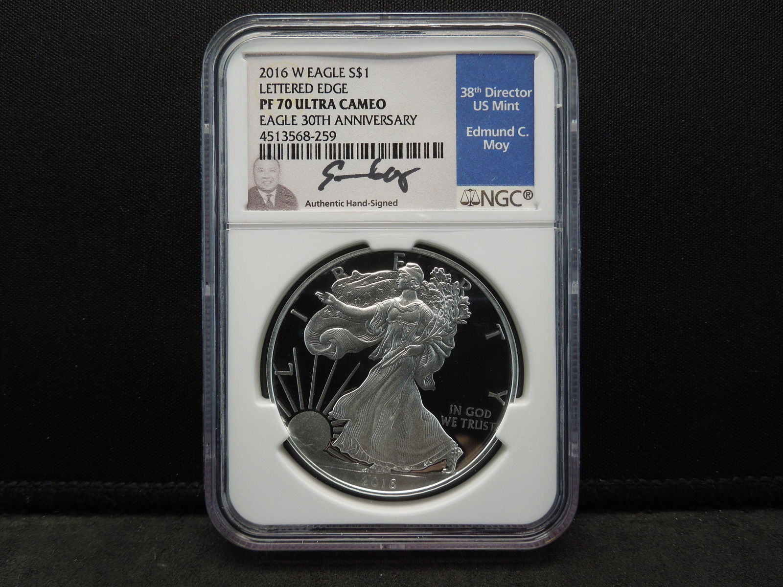 2016 W Lettered Edge Silver Eagle Proof NGC PF70 Ultra (1 of 4)