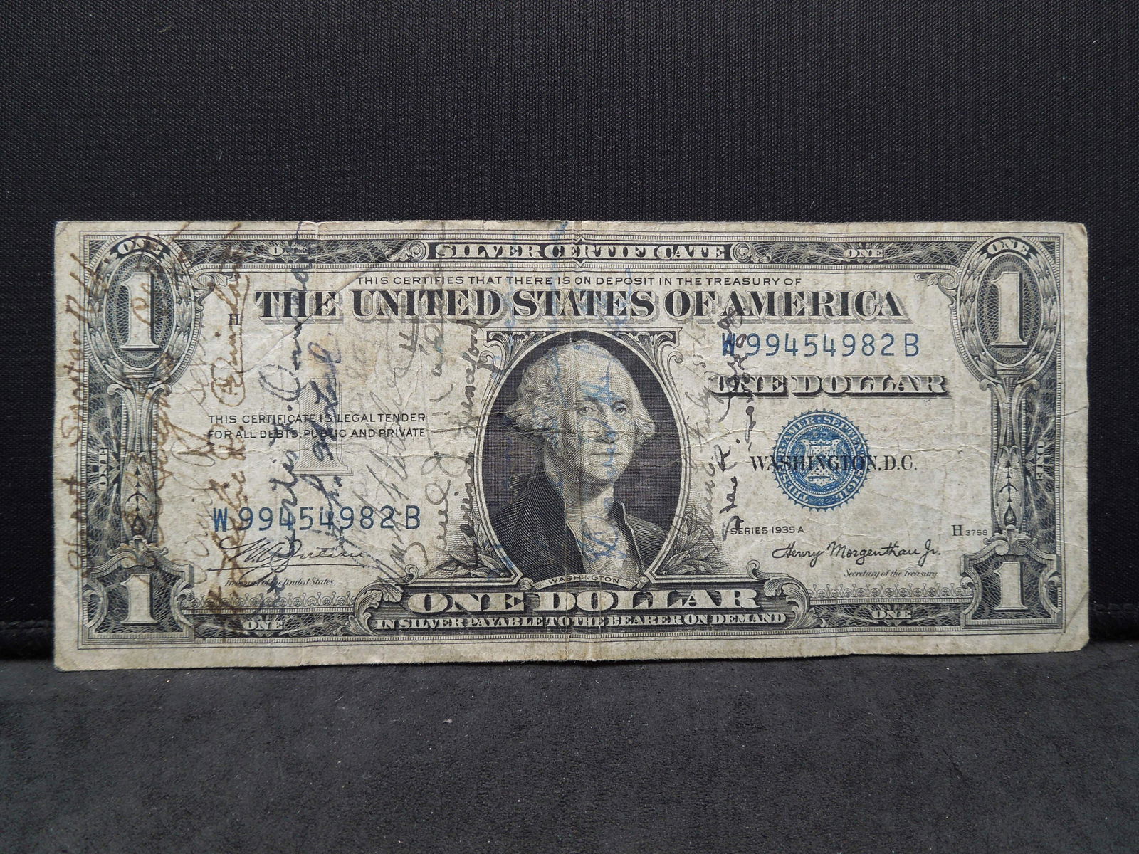 1935 A Silver Cert.  $1.00 Short Snorter (1 of 3)