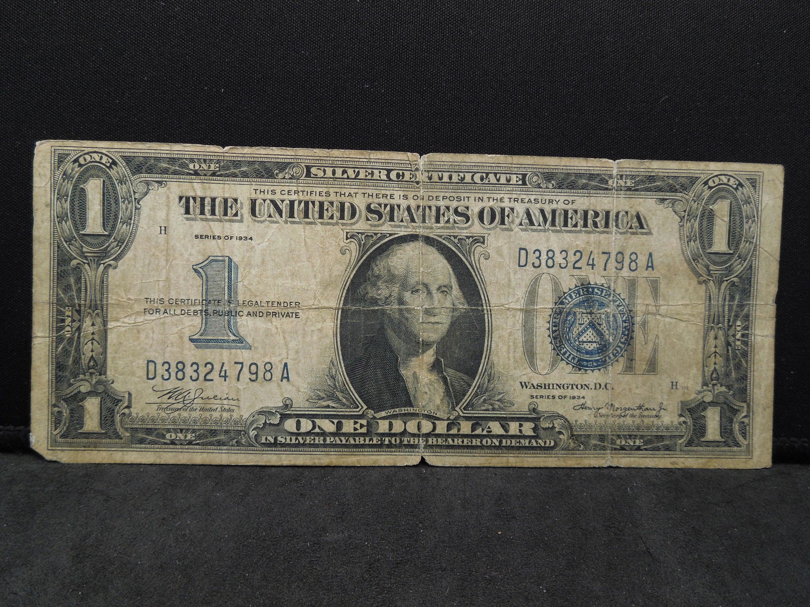 1934 $1.00 Silver Certificate Funny back (1 of 4)