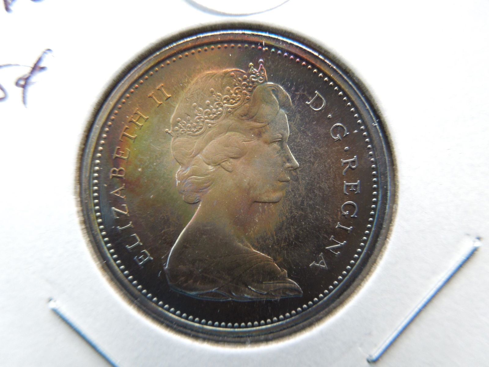 1967 Canada Silver 25c.  Toned Unc (1 of 3)
