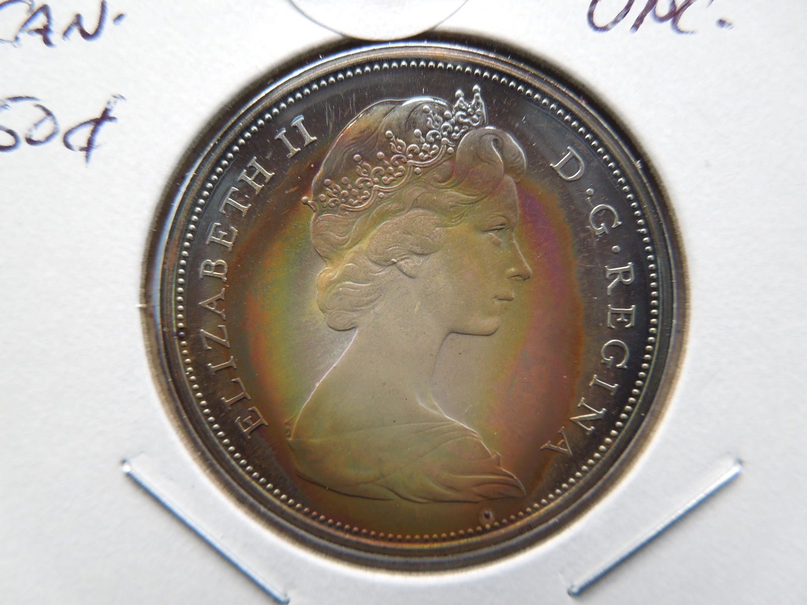 1967 Canada Silver 50c.  Toned Unc (1 of 3)