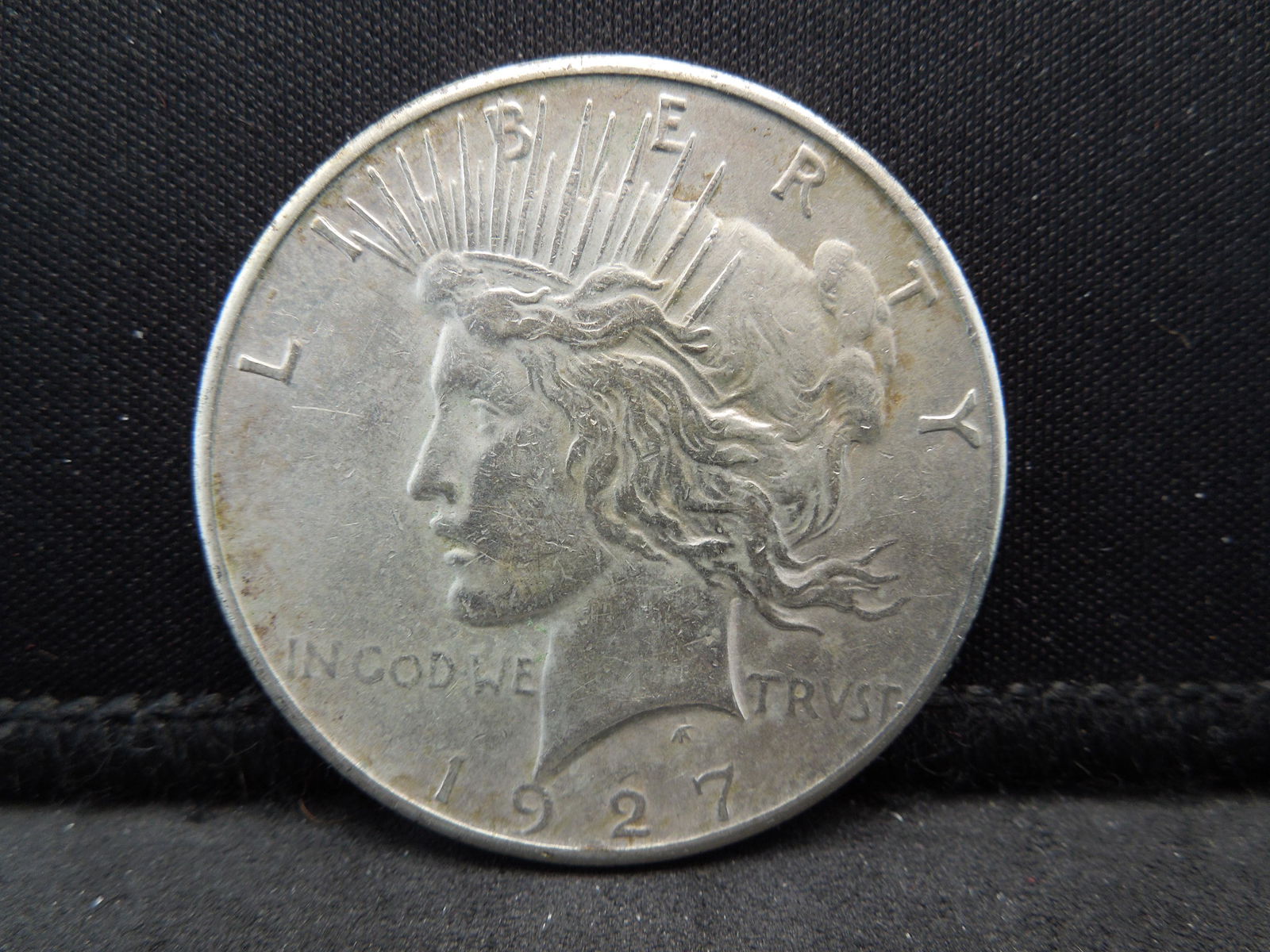 1927-S Semi-Key Date Peace Silver Dollar. (1 of 2)