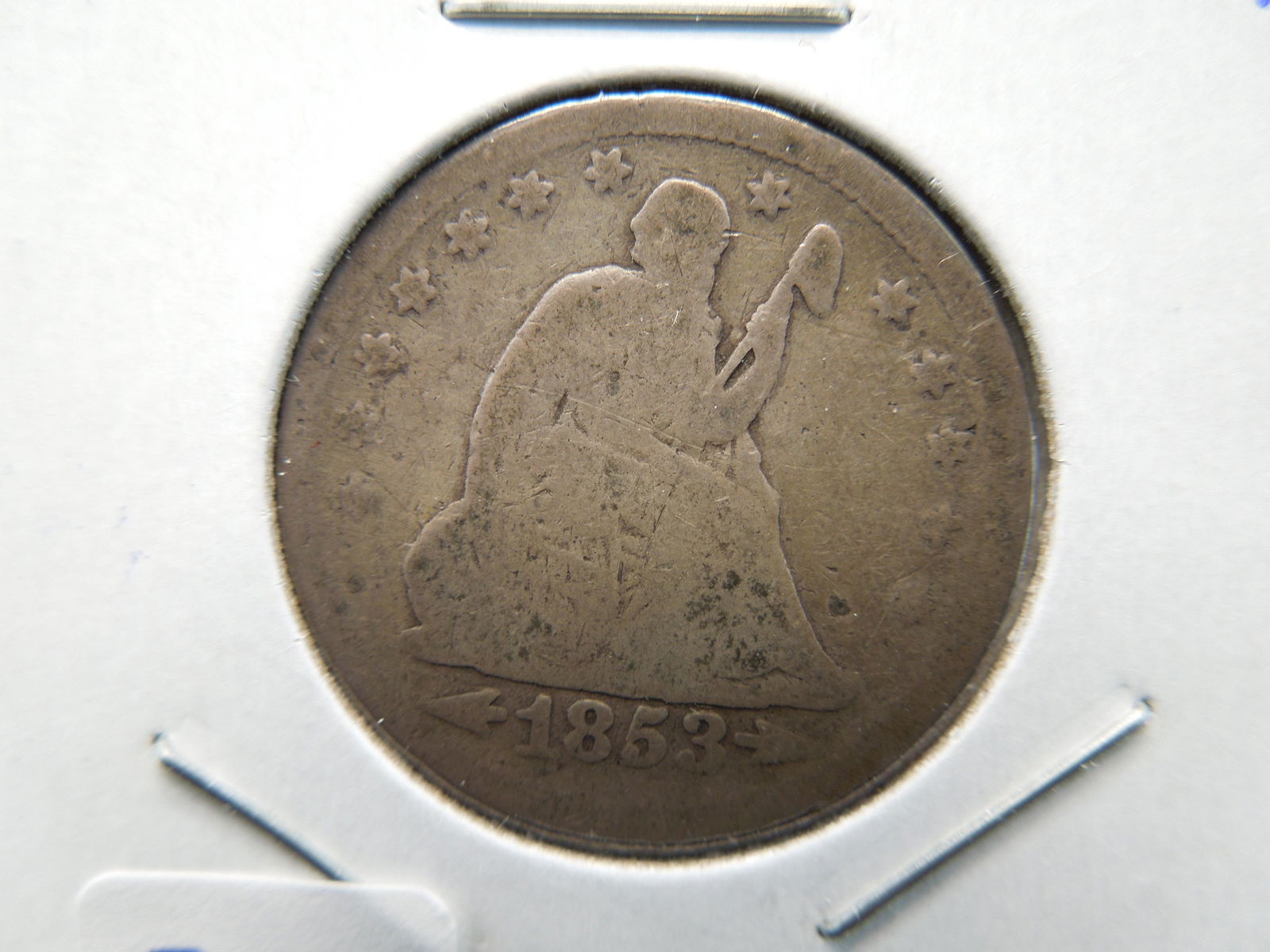 1853 Arrows and Rays Seated Quarter (1 of 3)