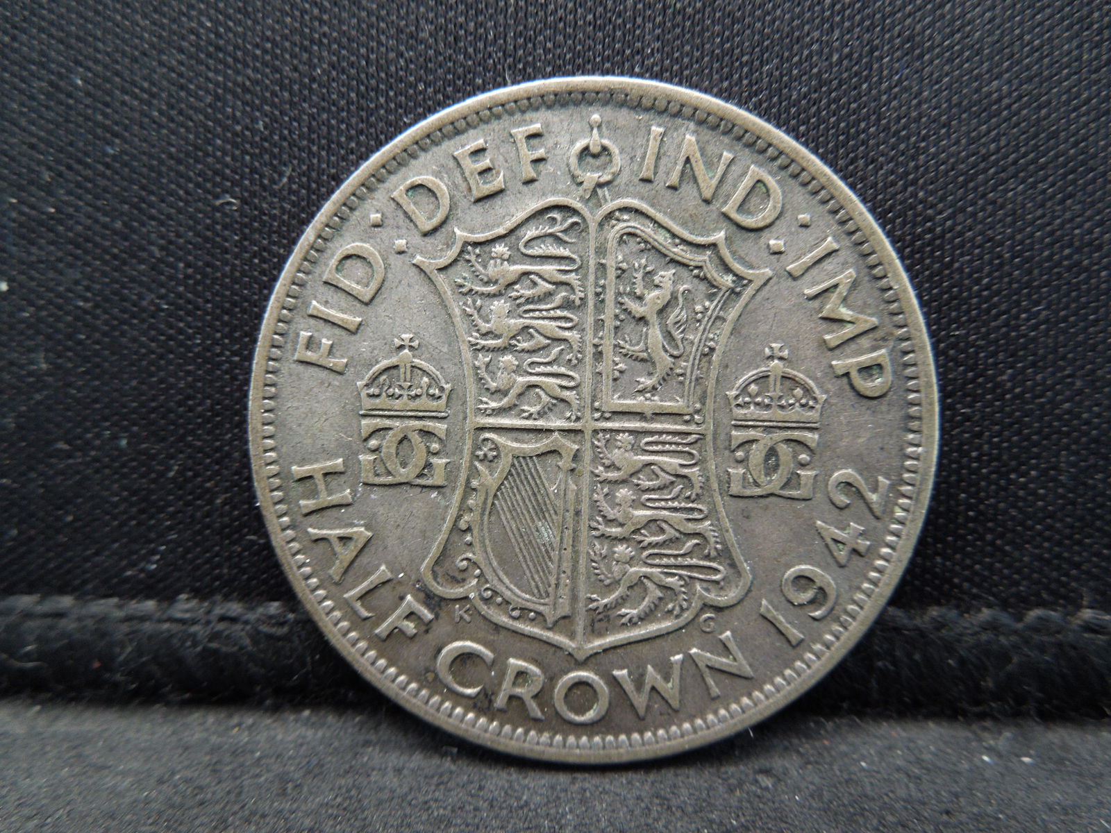 1942 Great Britain Half Crown 50% Silver Coin.  Coin (1 of 2)
