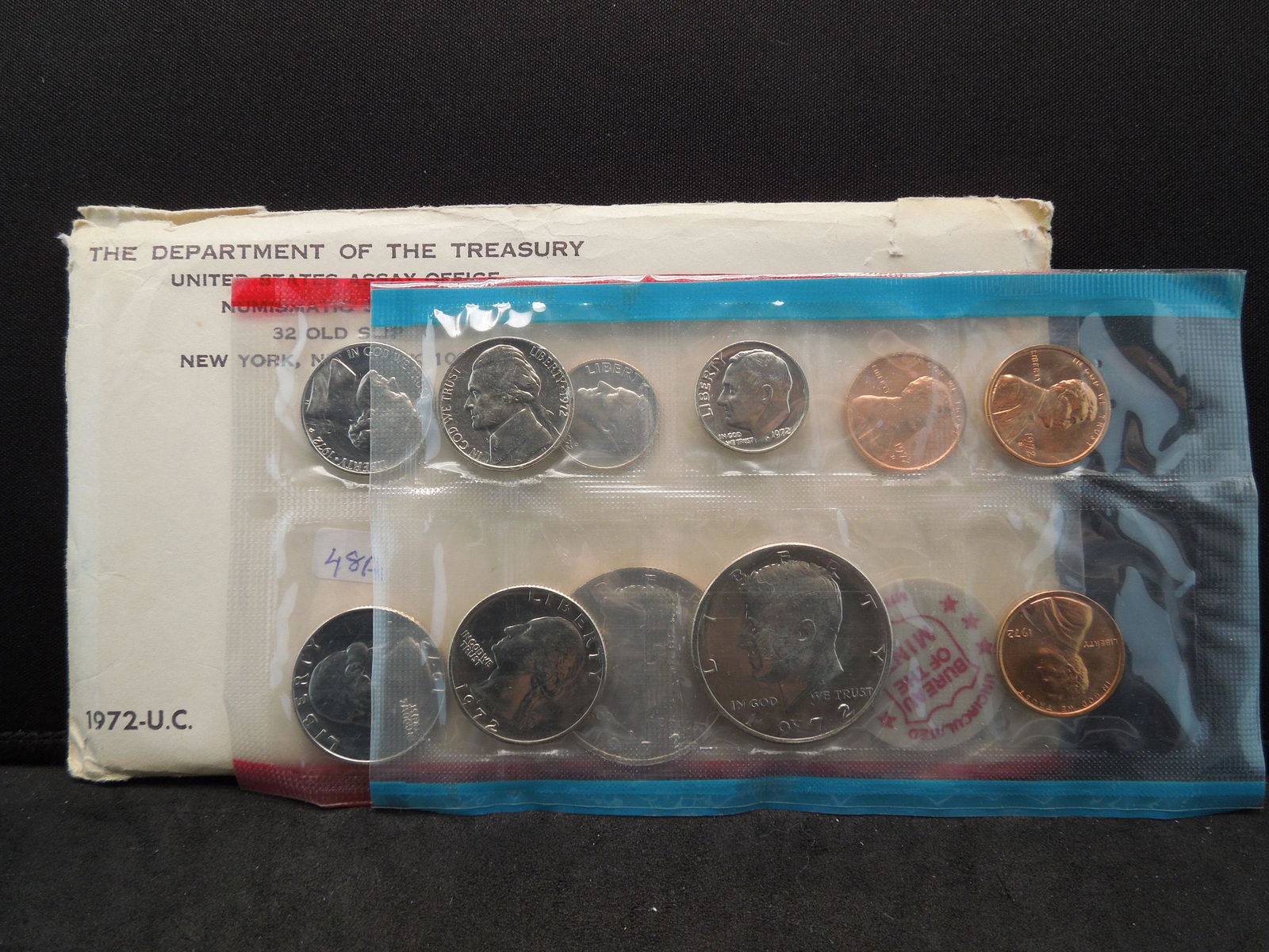 1972 P/D/S US Mint set in government holder.  GEM. (1 of 5)