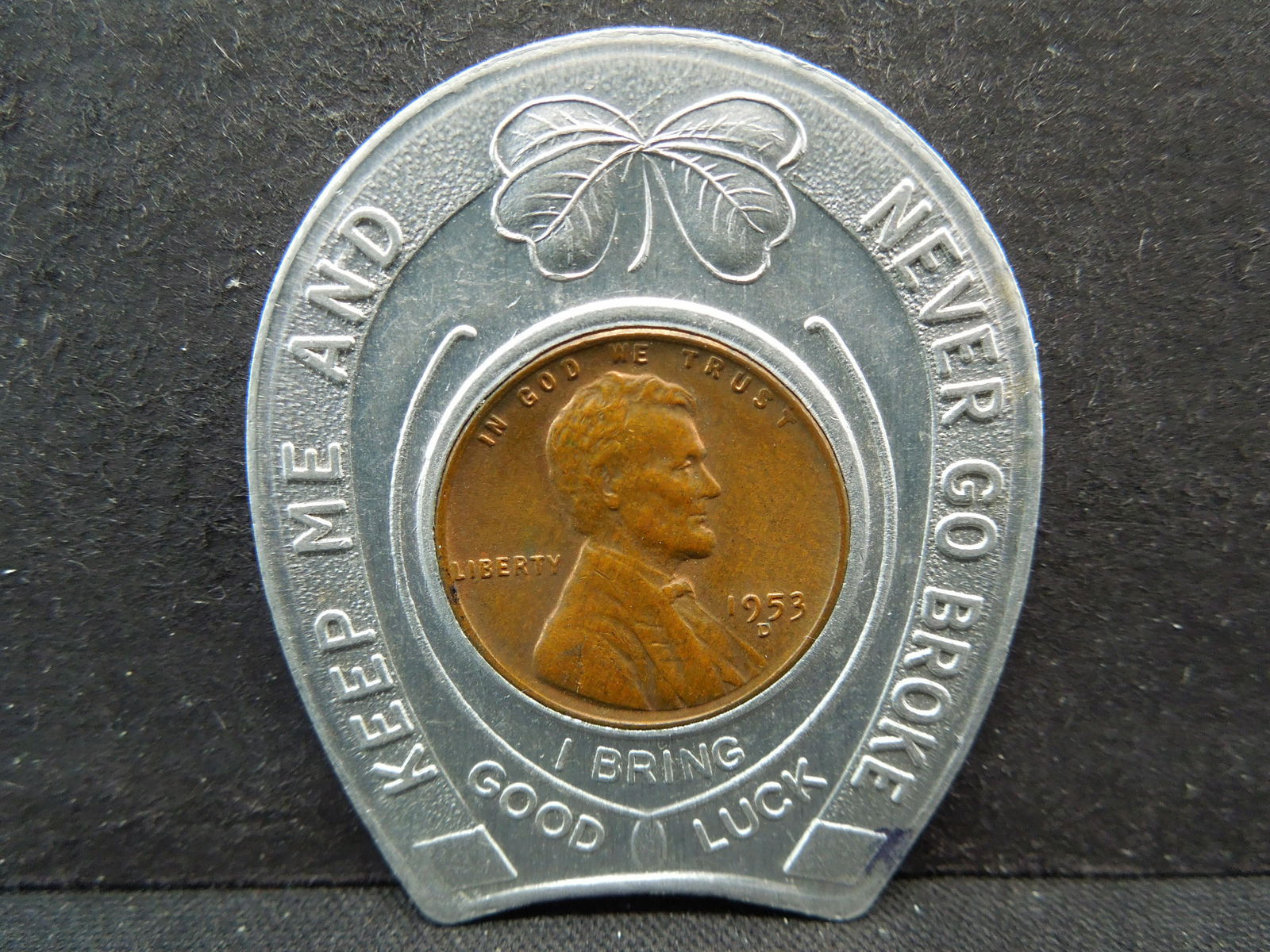 1953-D Encased Wheat Cent - Old Reading Beer (1 of 2)