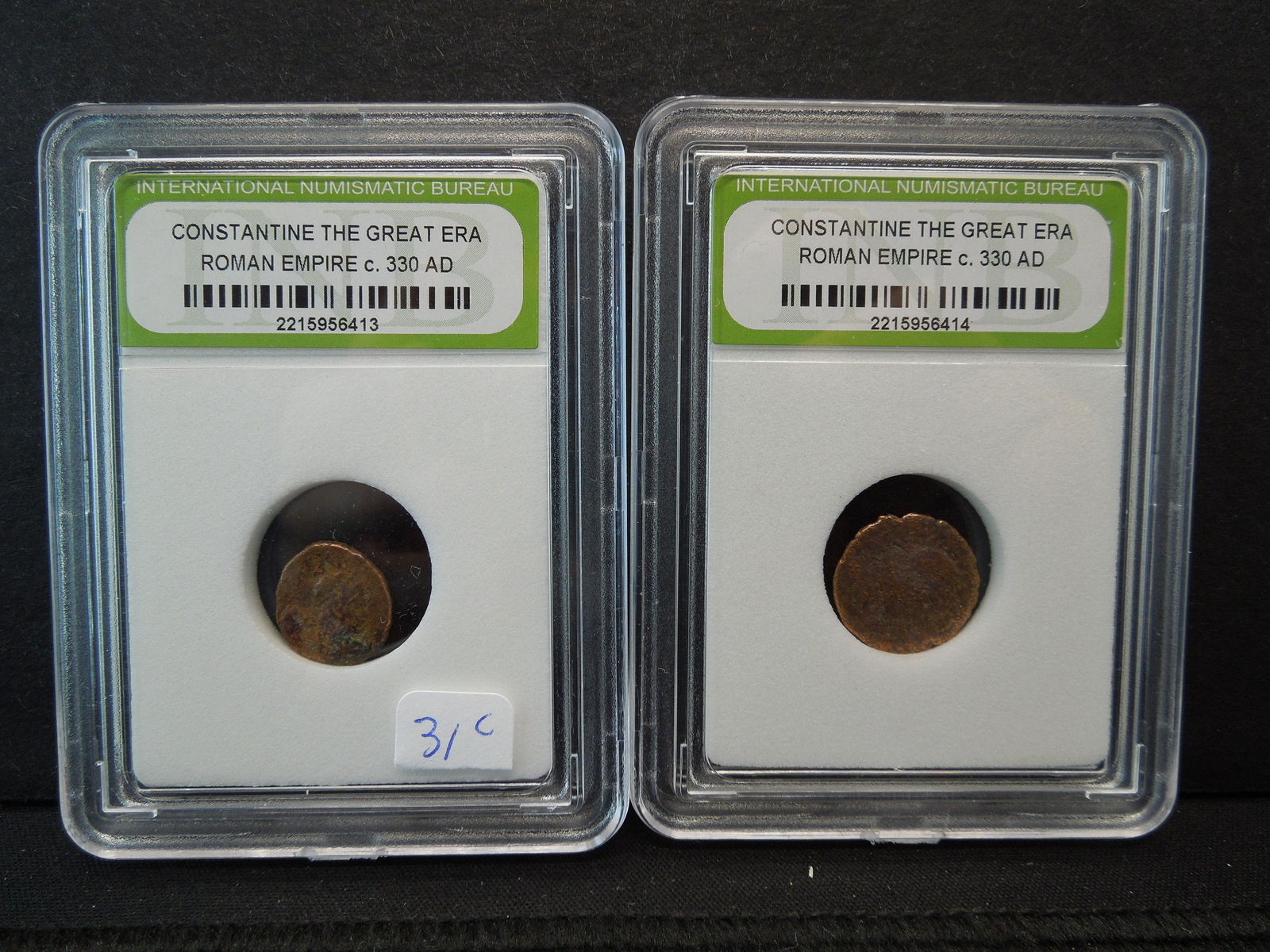 (2) 330 AD CONSTANTINE THE GREAT, ANCIENT ROMAN COINS, (1 of 9)