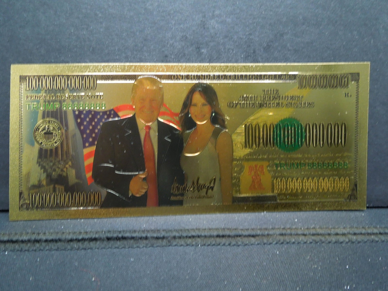 24K GOLD FOIL, (PRESIDENT & 1RST LADY), CRISP!: 24K GOLD FOIL, (PRESIDENT & 1RST LADY), CRISP!
