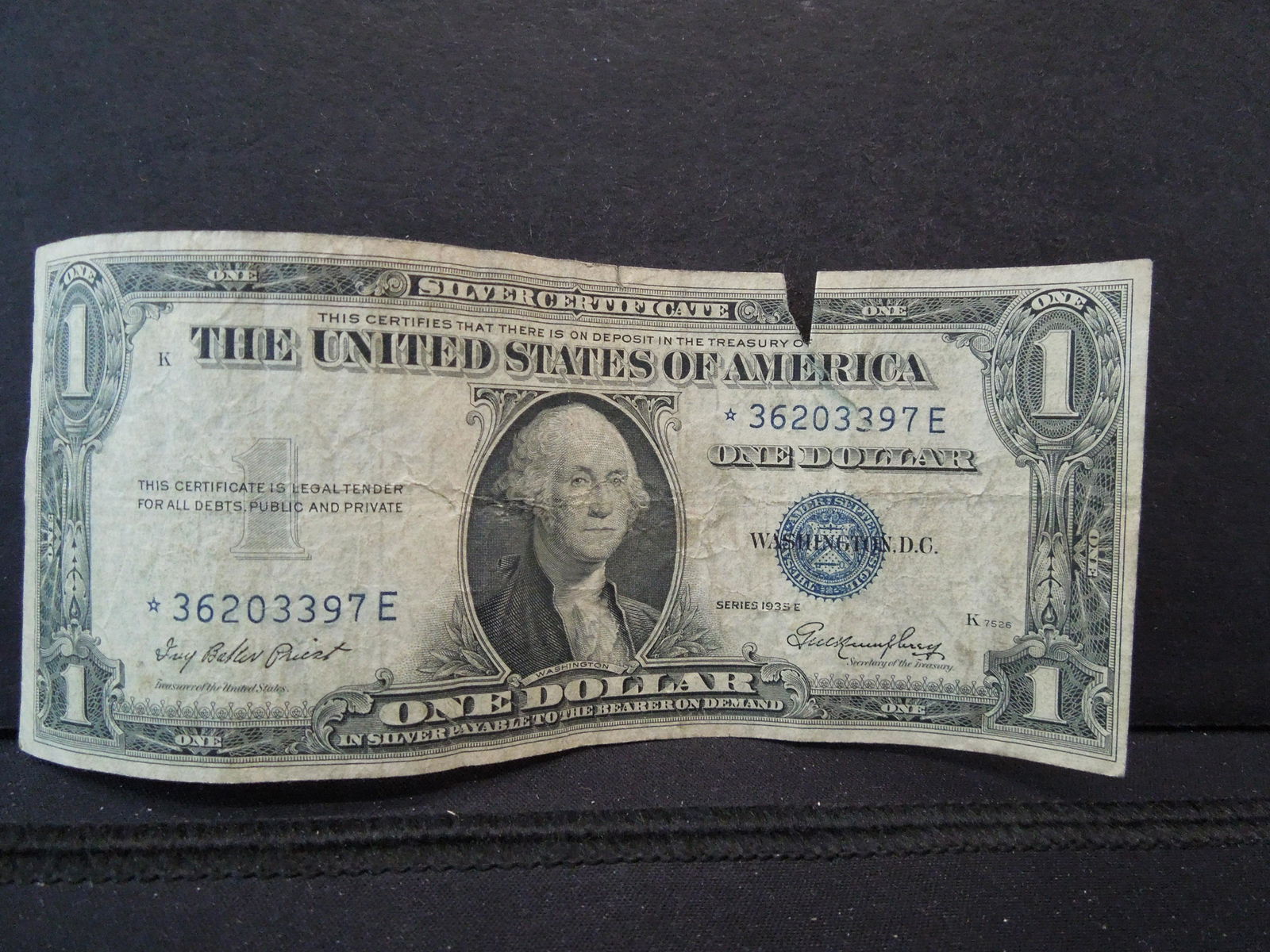 1935 E One Dollar Star Note Silver Certificate (1 of 3)