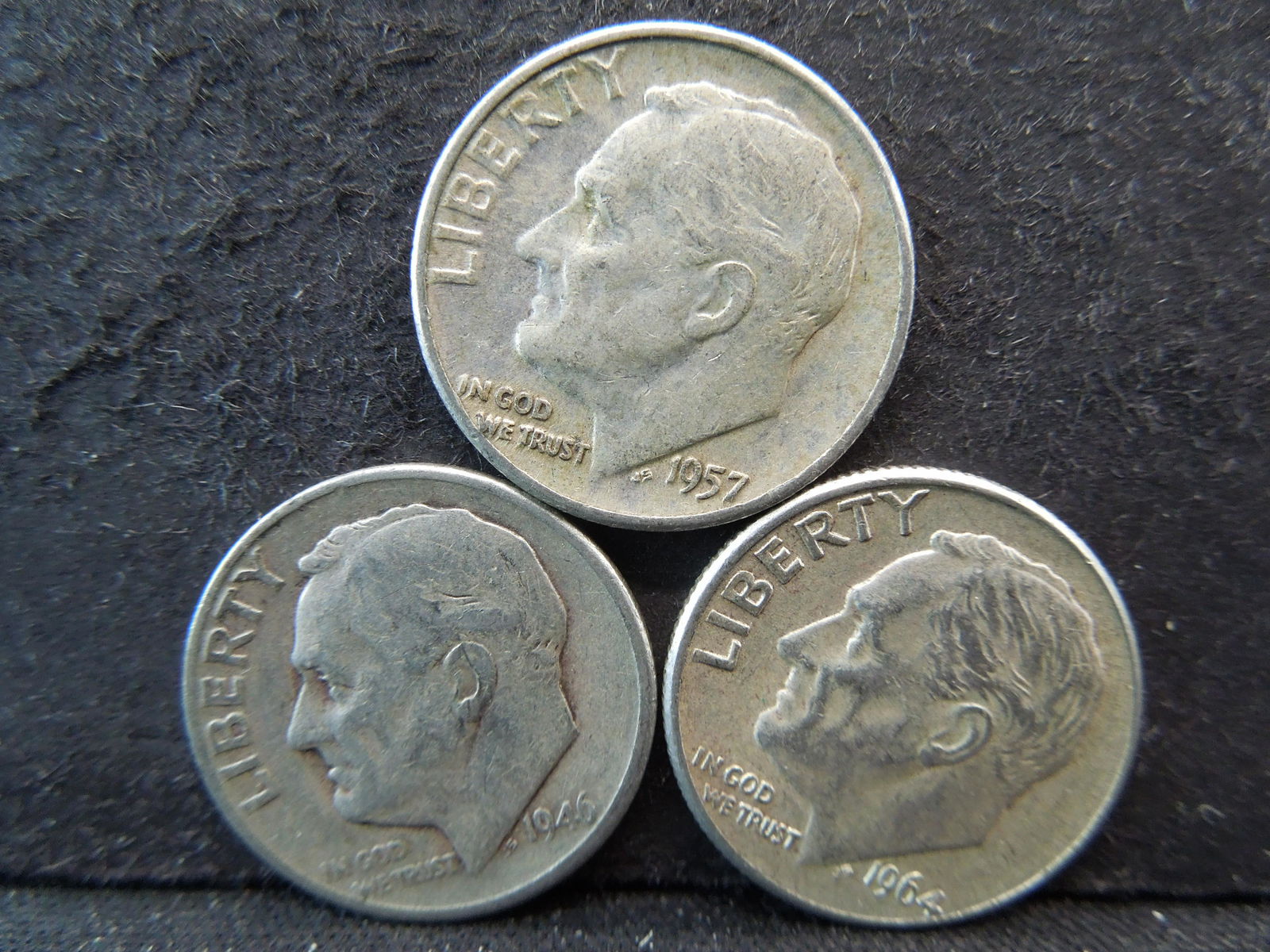 (3) SILVER (90%) BU ROOSEVELT DIMES (1 of 2)