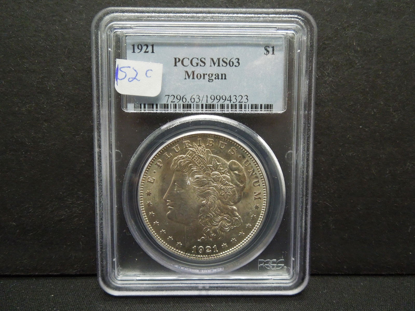 1921 (PCGS/MS63), MORGAN SILVER (90%) DOLLAR (1 of 4)