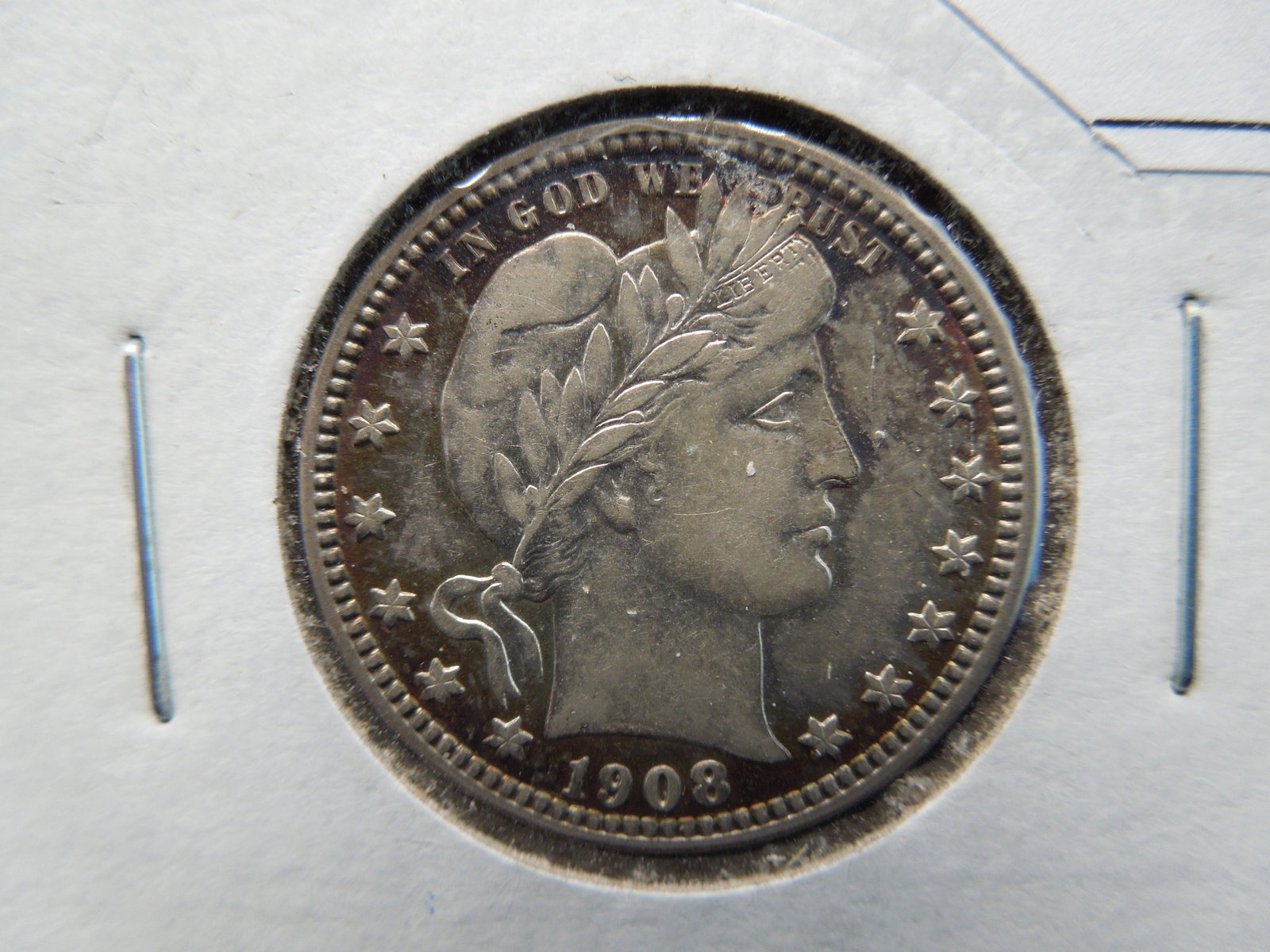 1908 O Barber Quarter Great Details Key Date (1 of 3)