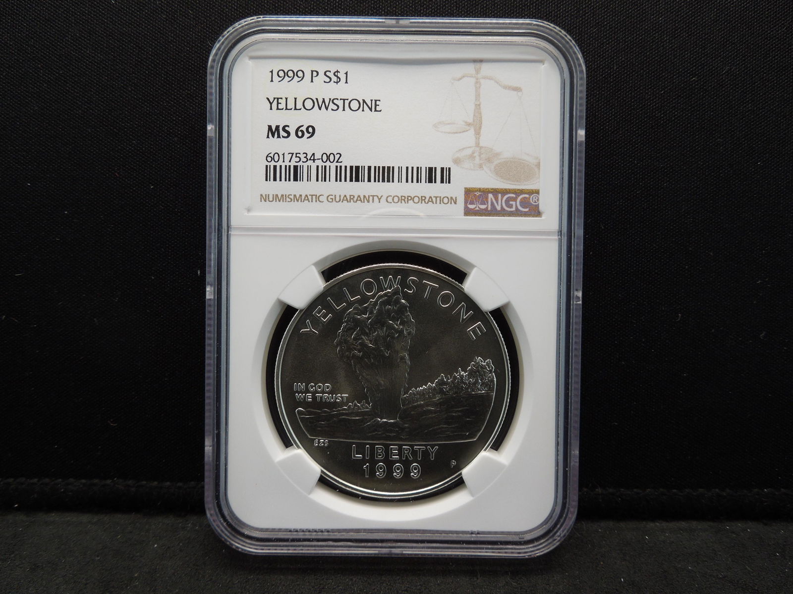 1999 P Yellstone Silver Dollar NGC MS69 (1 of 4)