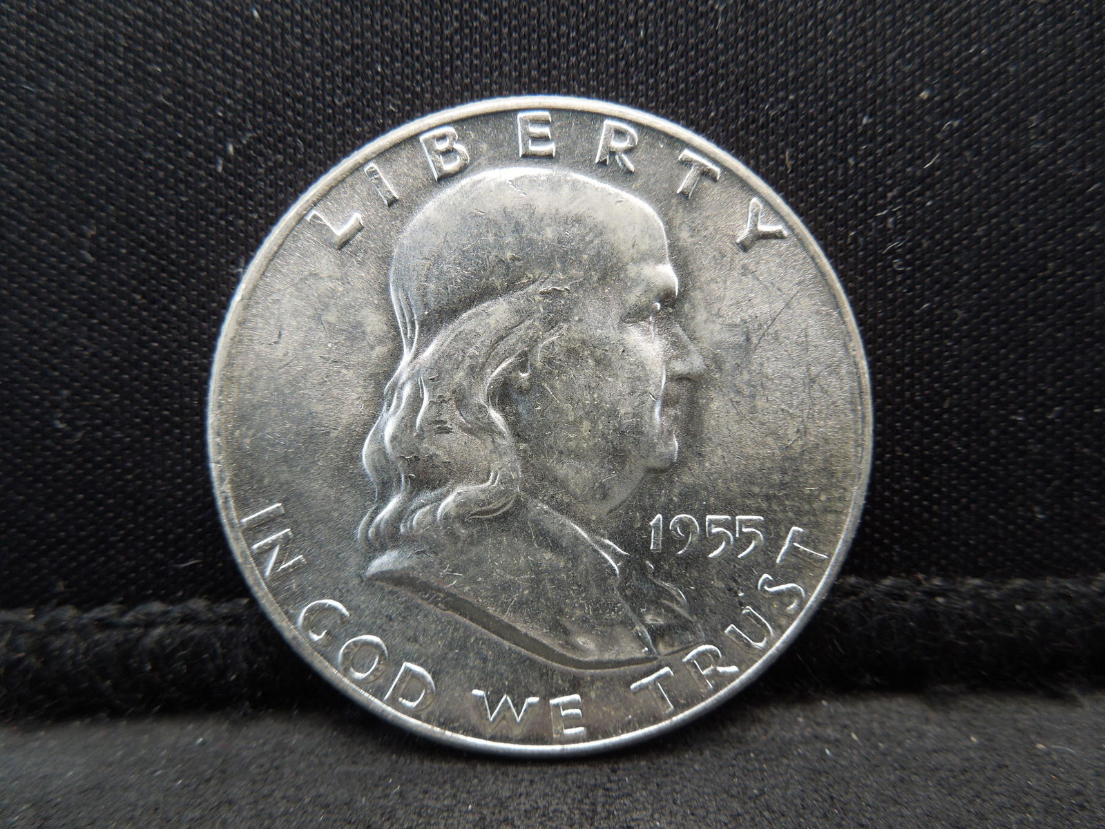 1955 Silver Franklin Half Dollar BU (1 of 2)